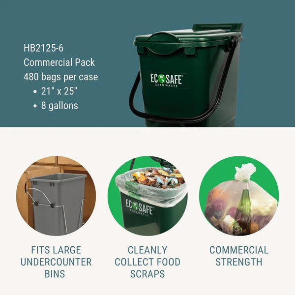 21x25" COMPOSTABLE BIN LINER, 0.6 MIL - Image 3