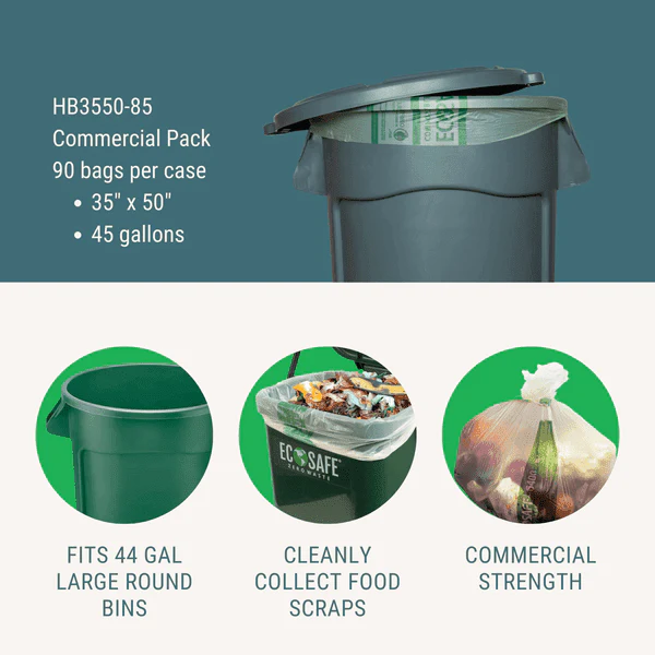 39x55" COMPOSTABLE BIN LINER, 0.85 MIL - Image 3