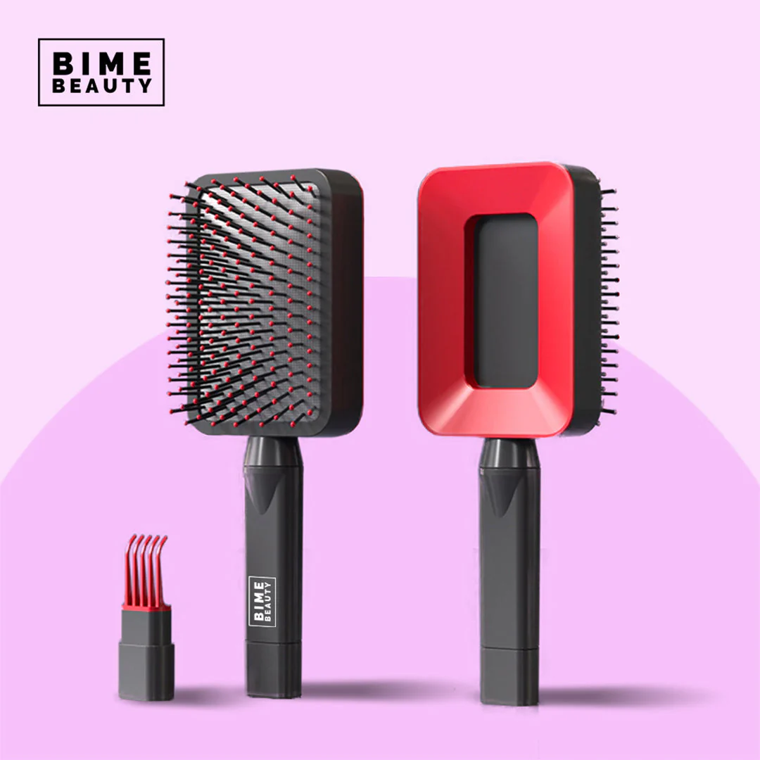 3D Self-cleaning Deluxe Rectangular Hair Brush - Image 5