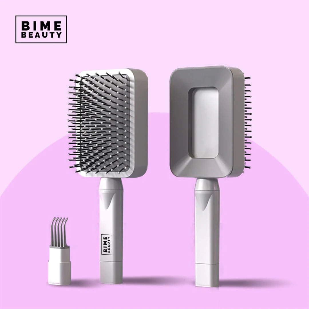 3D Self-cleaning Deluxe Rectangular Hair Brush - Image 6