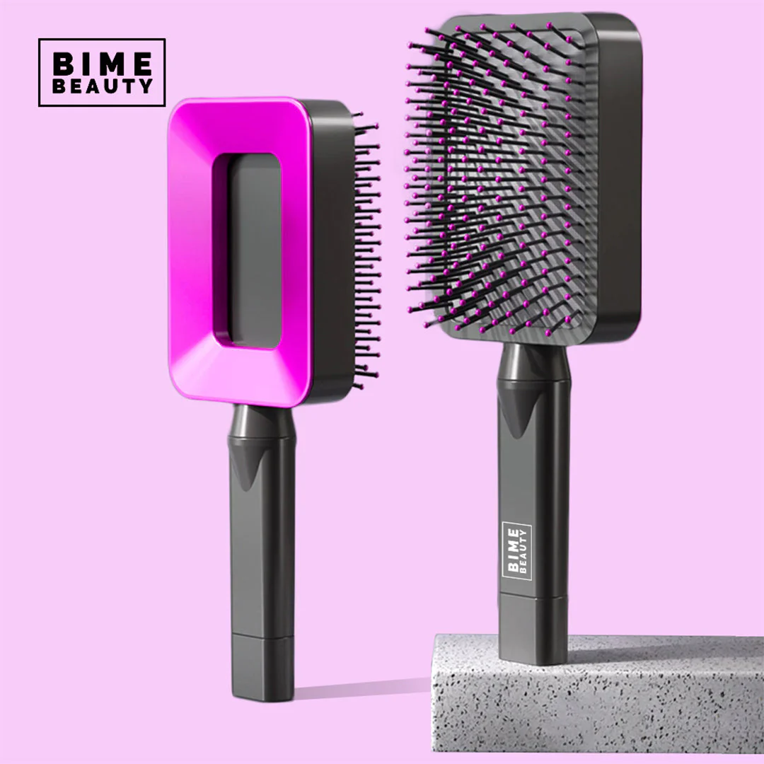 3D Self-cleaning Deluxe Rectangular Hair Brush - Image 7