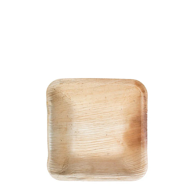 4" X 4" SQUARE PALM LEAF PLATES - 600 Counts - Image 4