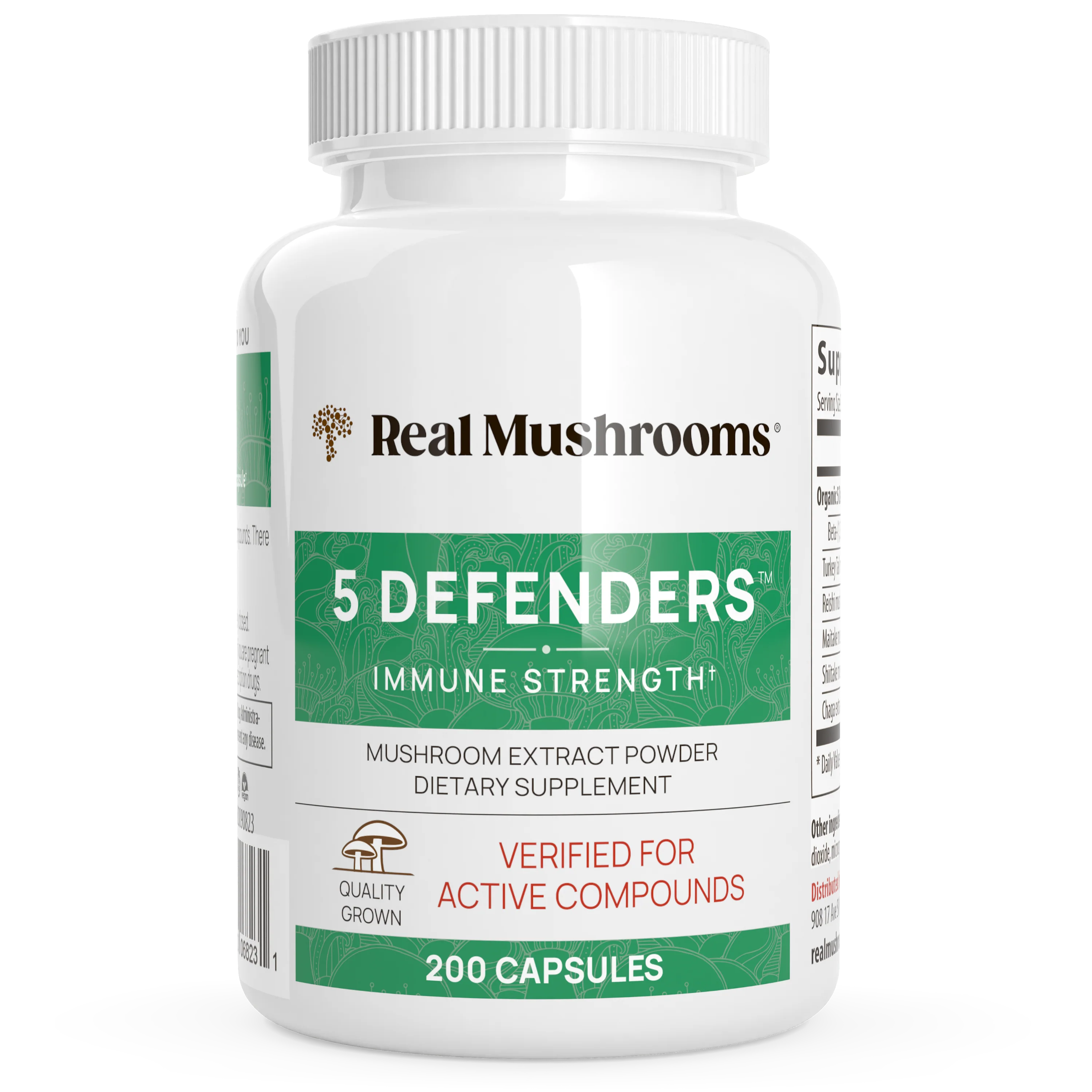 5 Defenders Organic Mushroom Blend Capsules by Real Mushrooms - Image 7