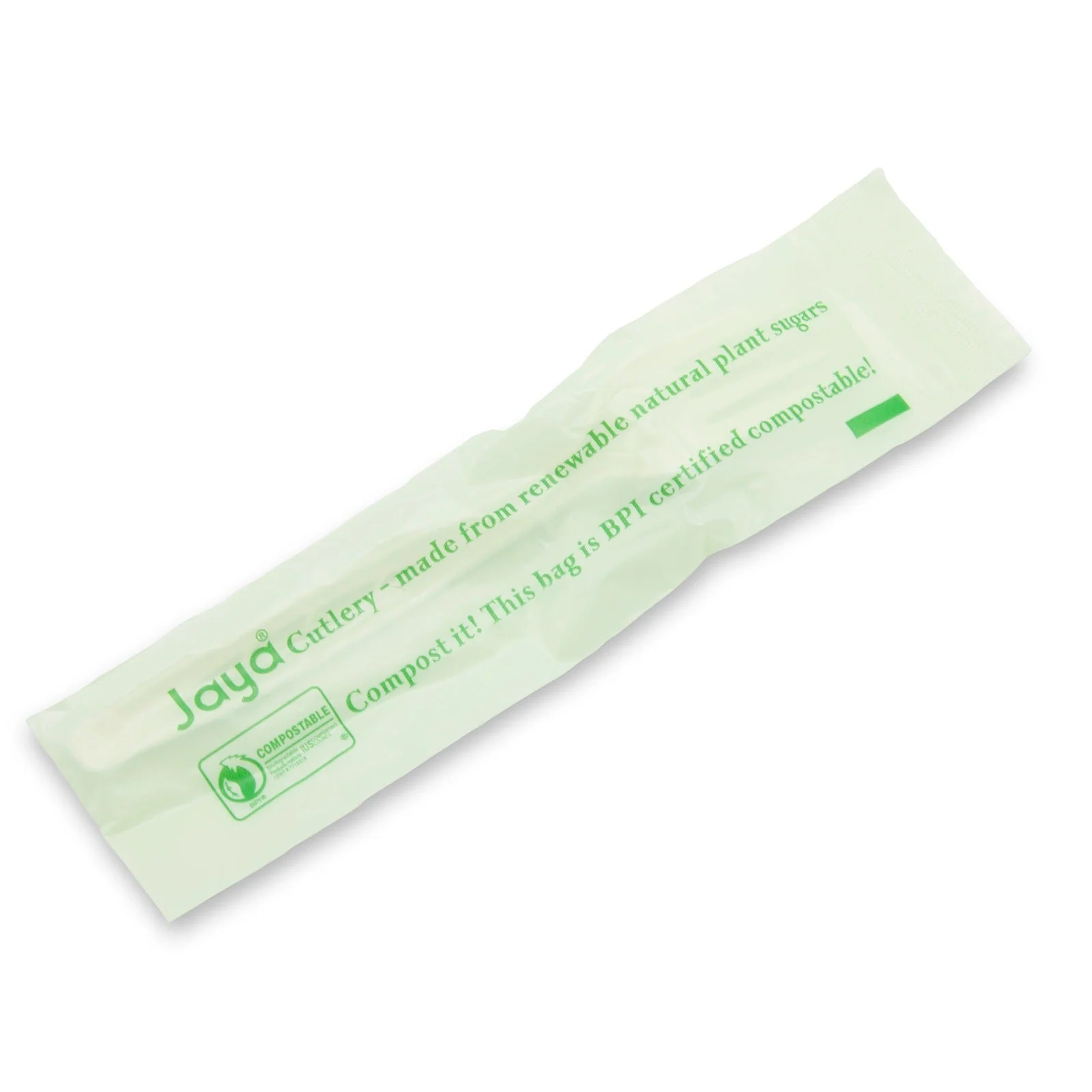 6.5" Heavy Duty Cutlery, Indv. Wrapped Fork, White, 750-Count Case - Image 2