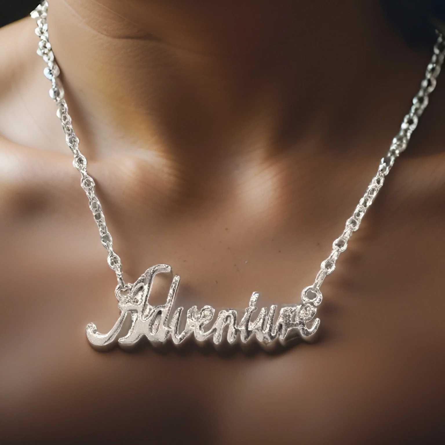 Adventure Script Necklace by The Urban Charm by The Urban Charm - Image 8