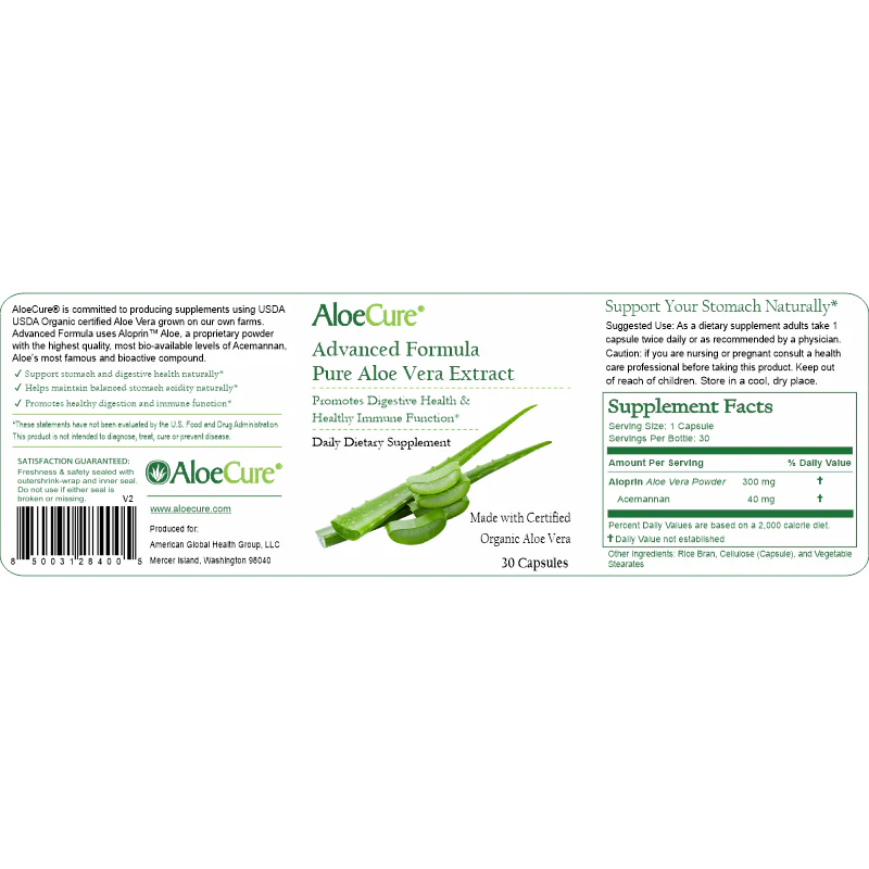 AloeCure Advanced Formula Capsules - 30ct Travel Size - Image 4