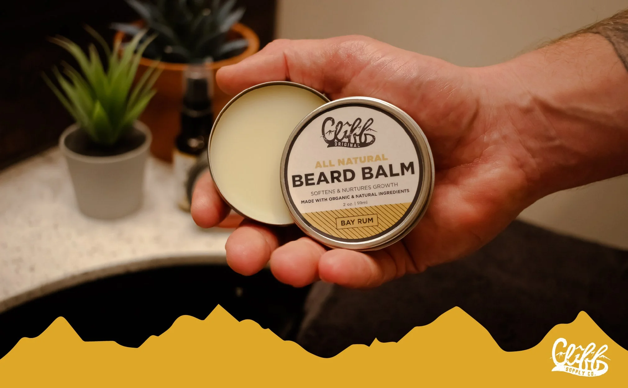 Beard Balm Puck - Bay Rum by Cliff Supply - Image 6