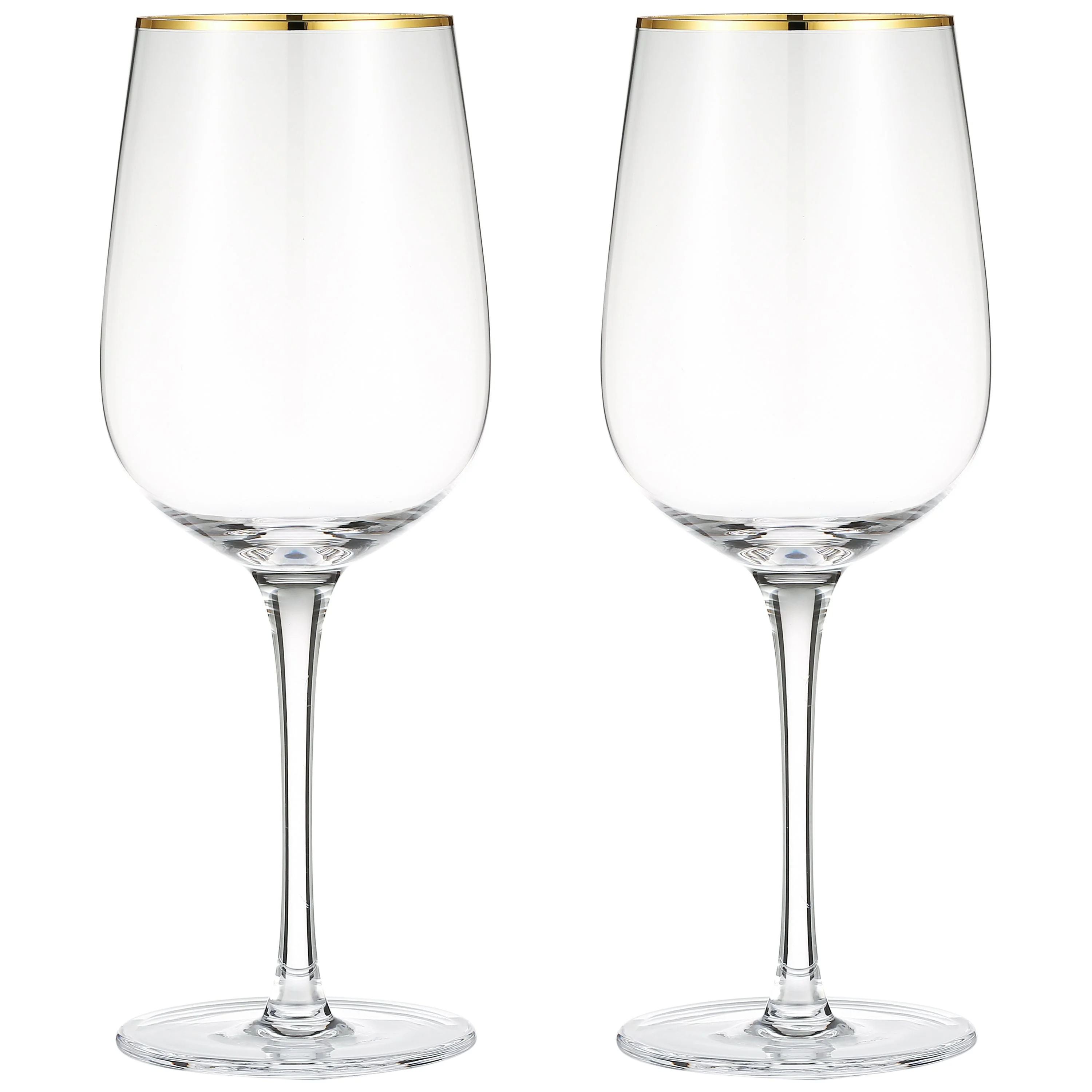 Berkware Glasses - Luxurious and Elegant Long Stem Red Wine Glass - Set of 4