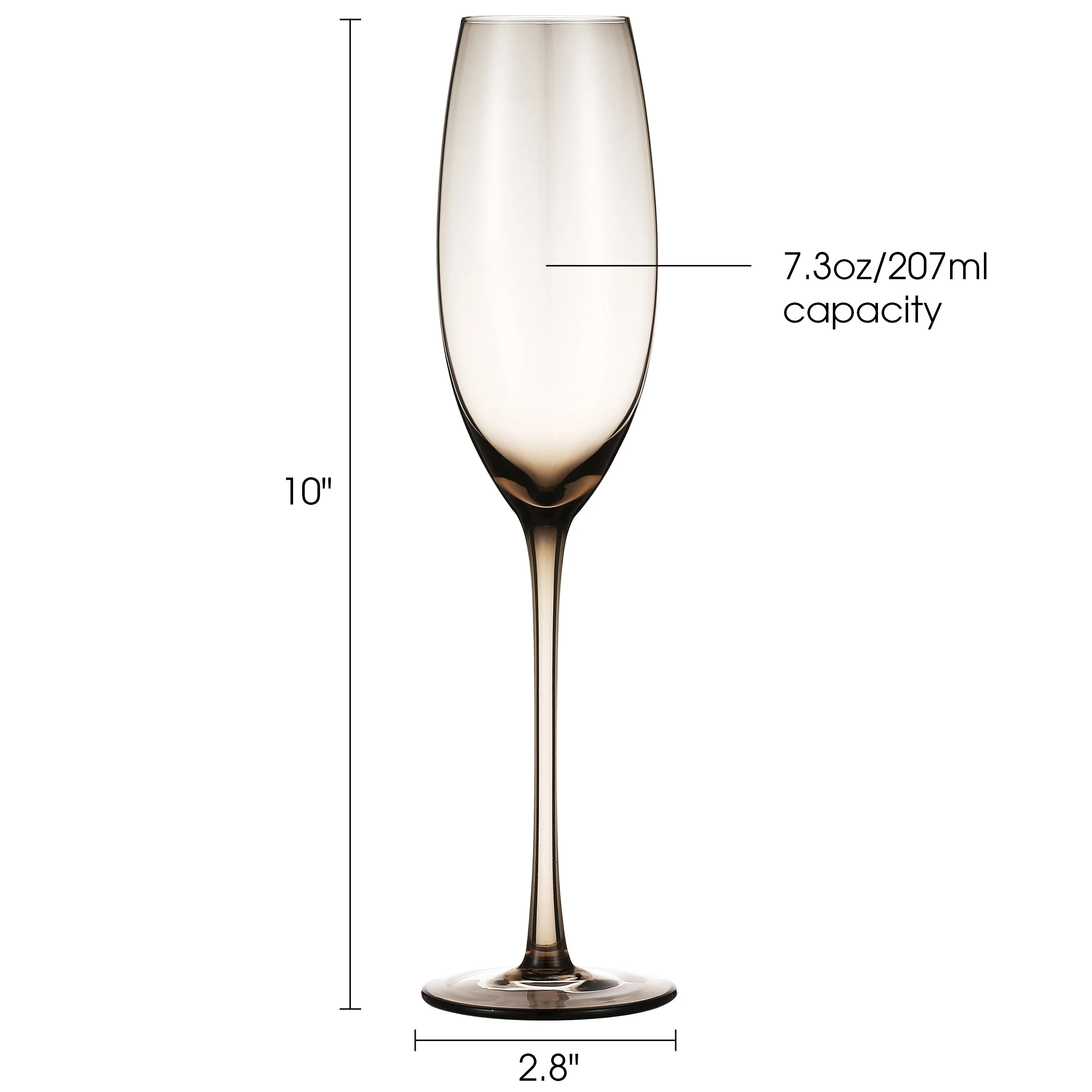 Berkware Luxurious and Elegant Sparkling Colored Glassware - Champagne Flutes - Image 6