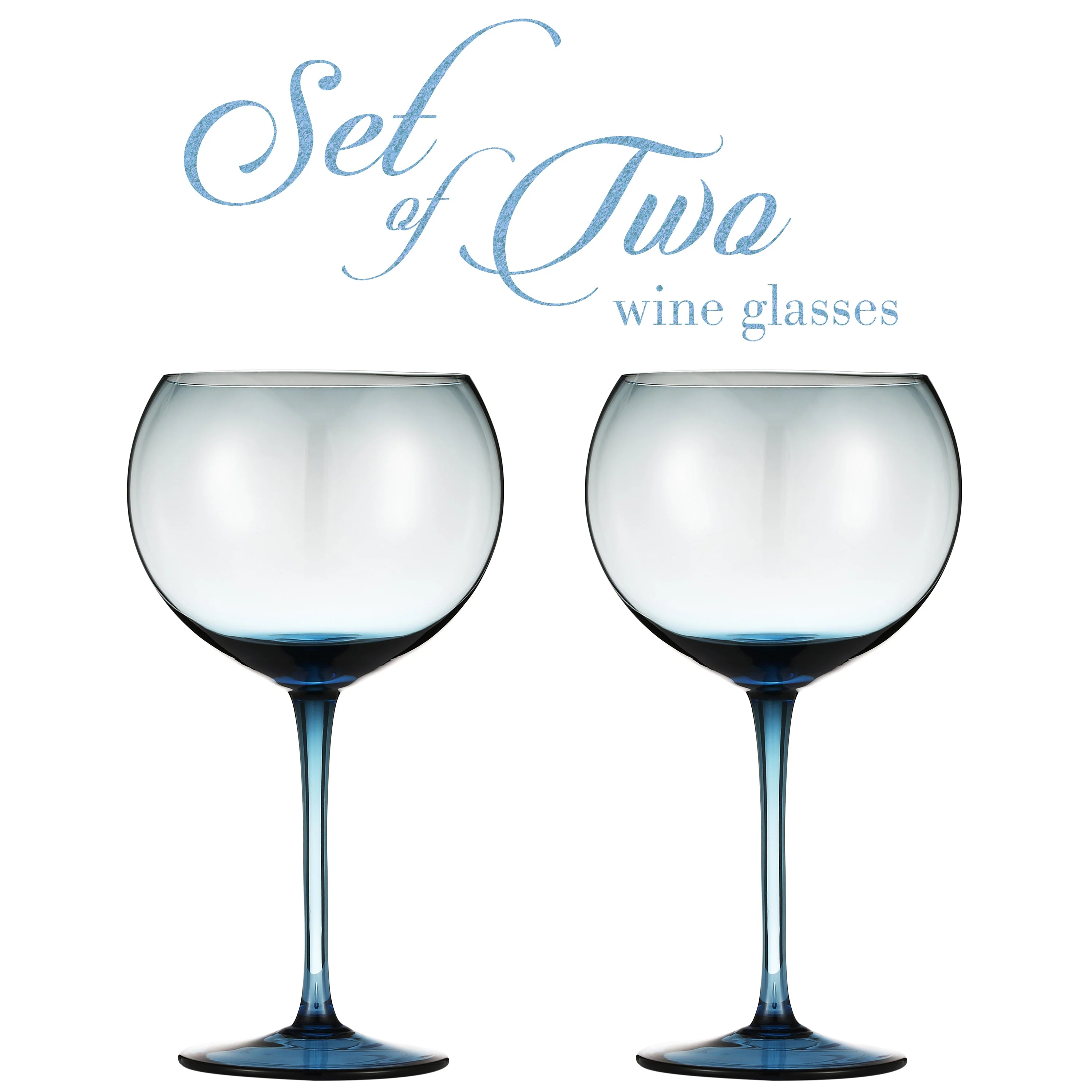 Berkware Set of 2 Sparkling Colored Glasses - Image 2