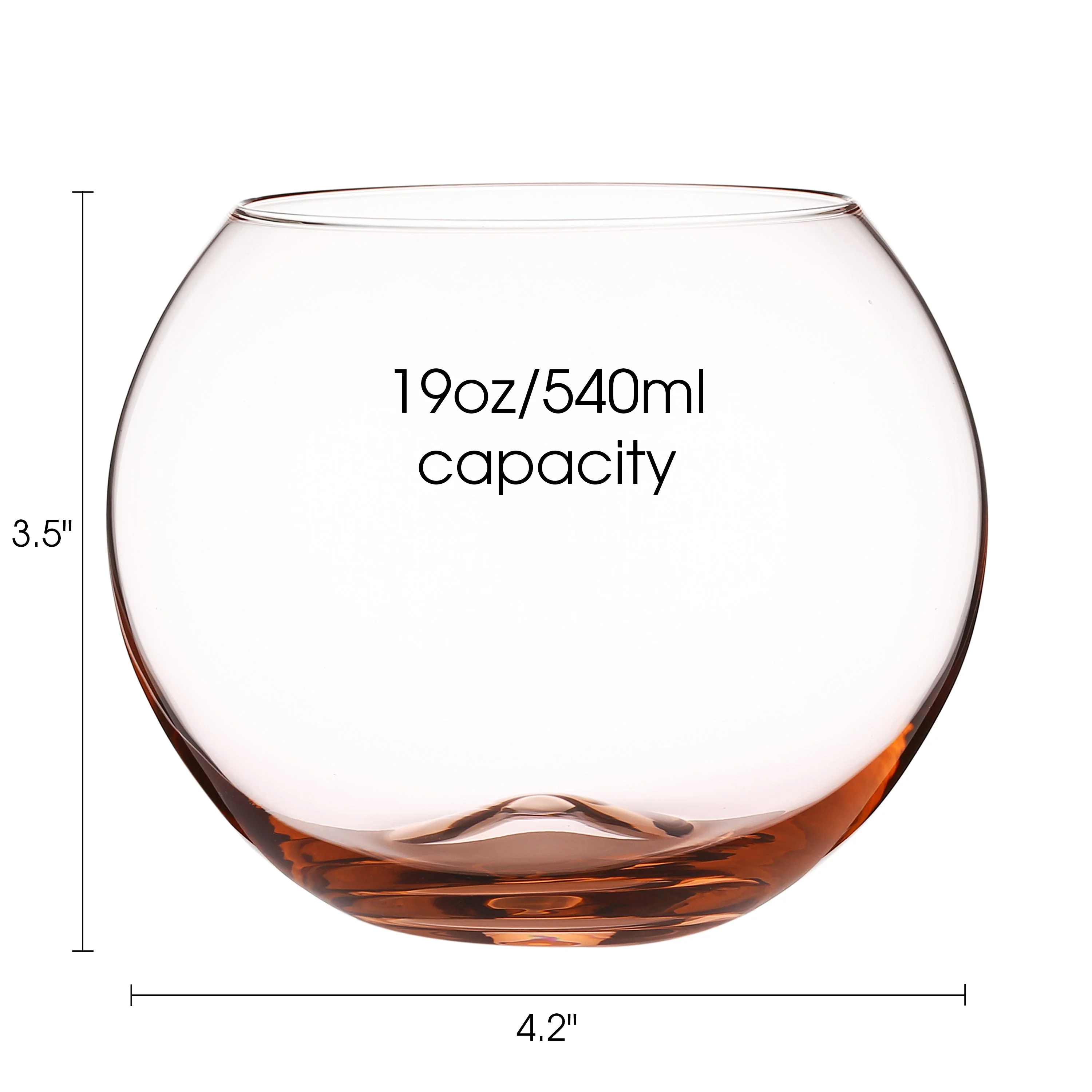 Berkware Set of 2 Sparkling Colored Stemless Wine Glass - Image 4