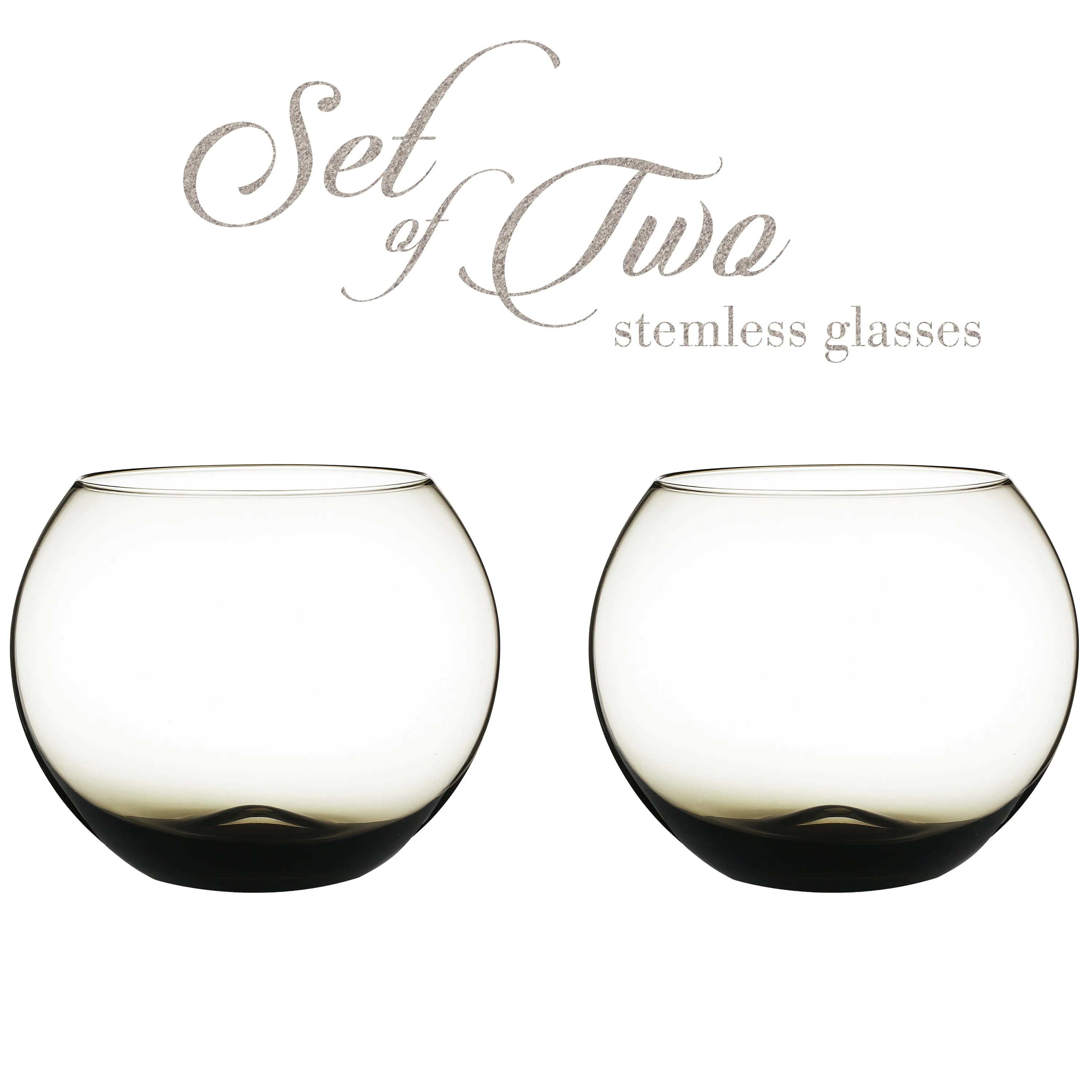 Berkware Set of 2 Sparkling Colored Stemless Wine Glass - Image 2