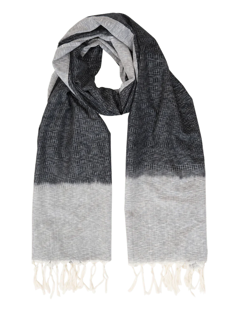 Black w/ Grey Timeless Scarf by Passion Lilie