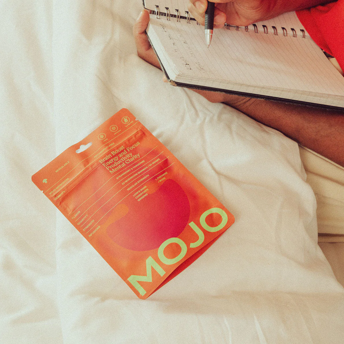Brain Boost Gummies - Strawberry Tangerine by Mojo | Mushroom Dosed Gummies - Image 3