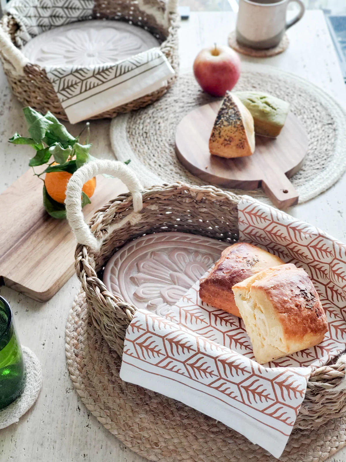 Bread Warmer & Basket - Flower - Image 3
