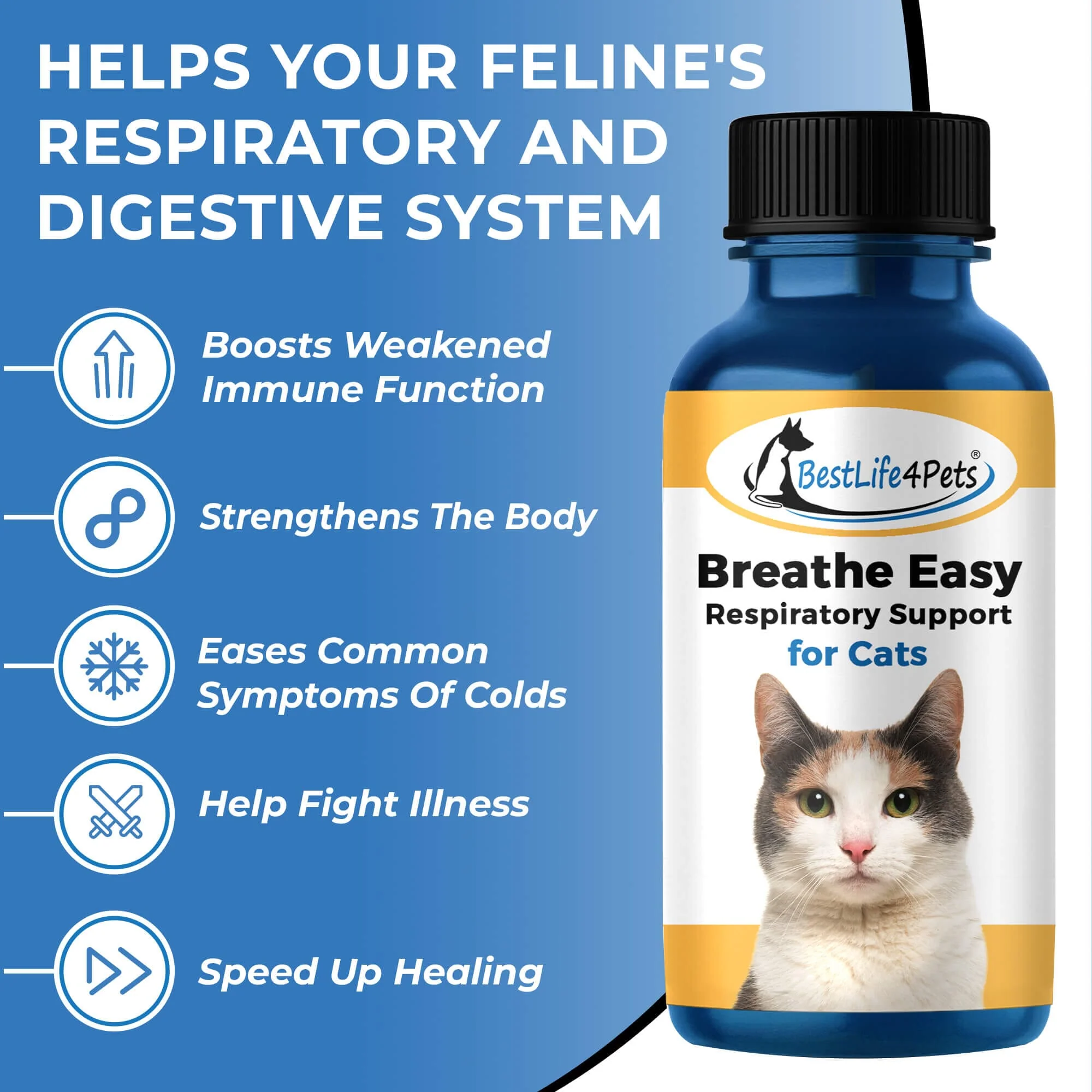 Breathe Easy for Cats - Respiratory Support for Asthma, Cat Cold and Sneezing by BestLife4Pets - Image 3