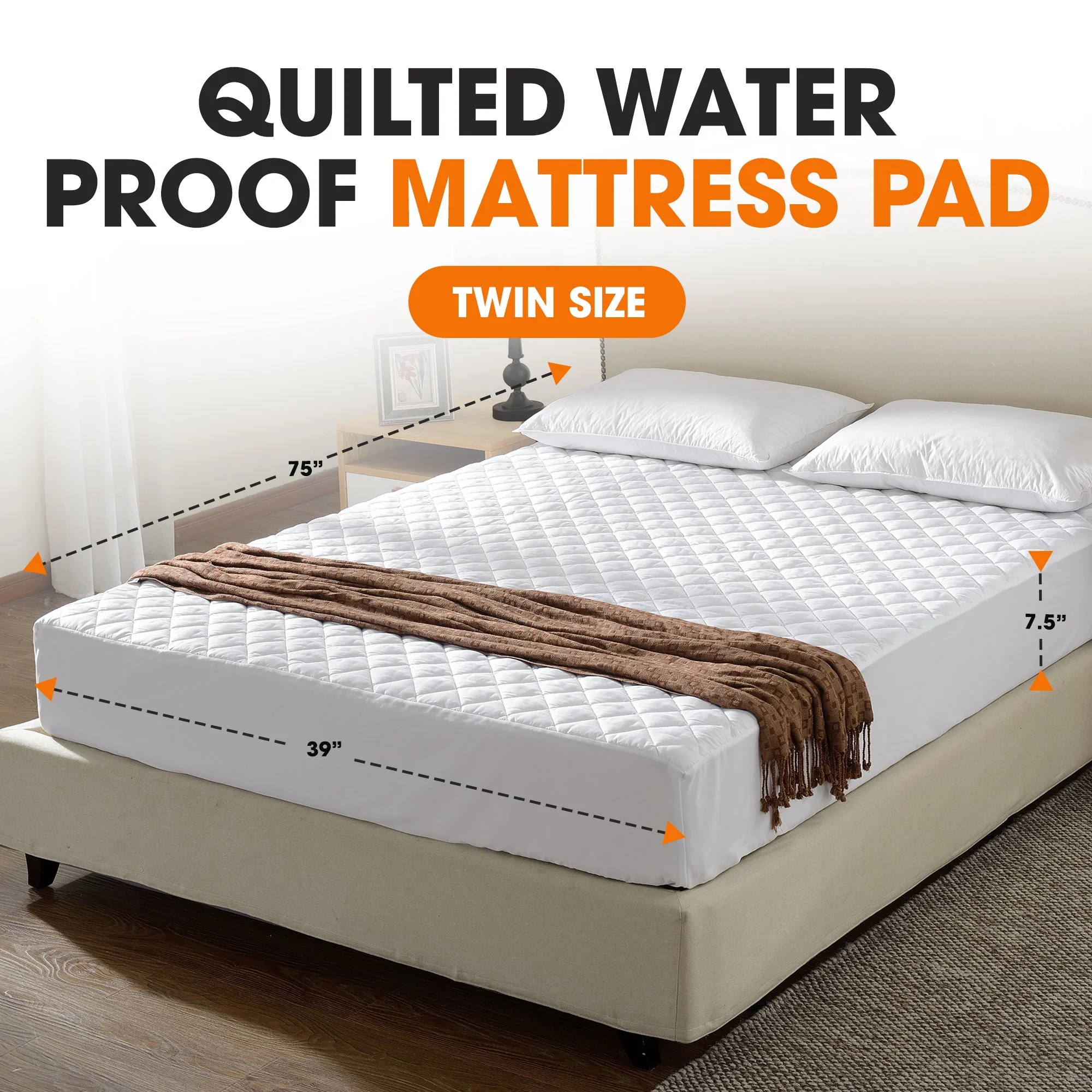 Cheer Collection 100% Waterproof Quilted Mattress Protector - Image 4