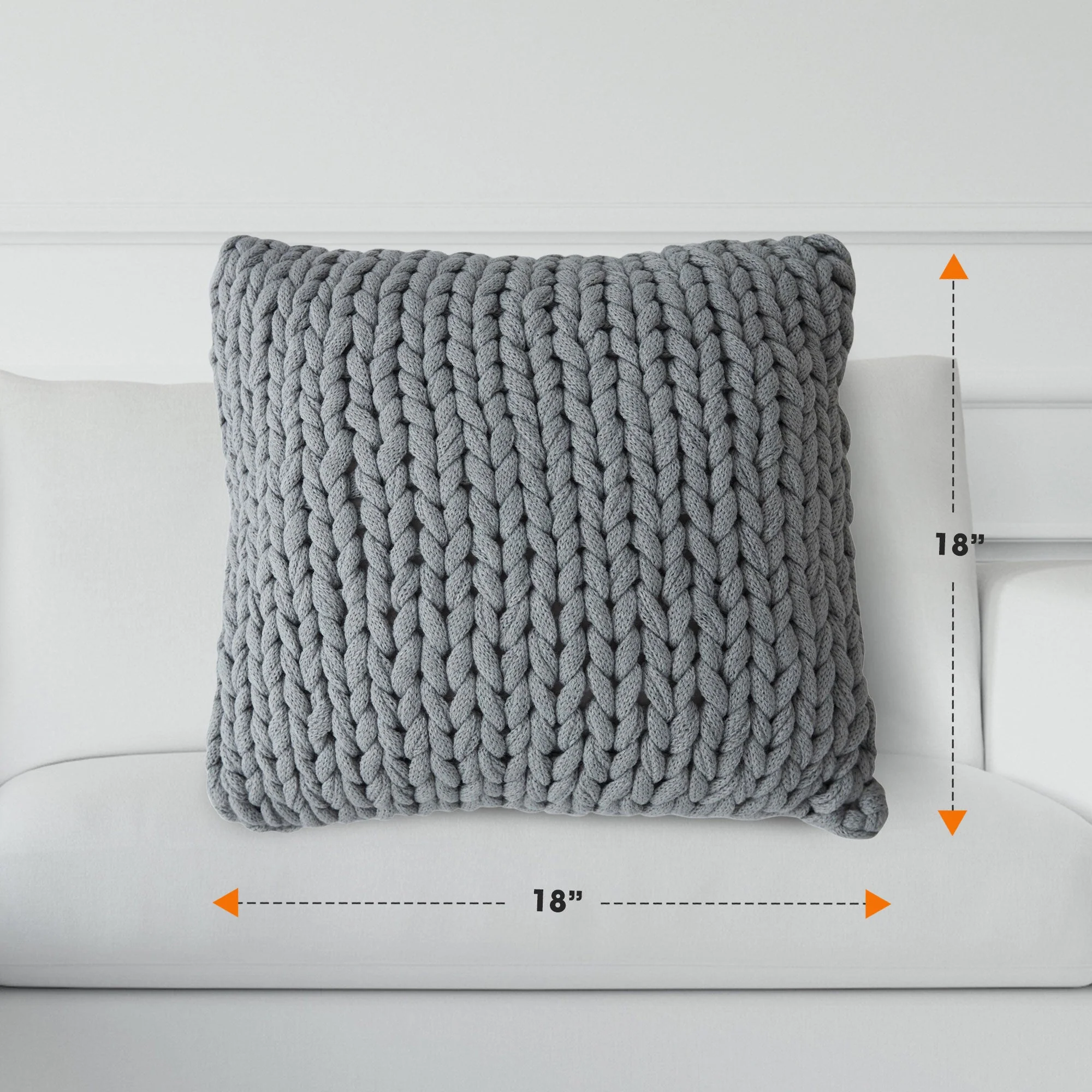 Cheer Collection 18" x 18" Knitted Throw Pillow - Image 17
