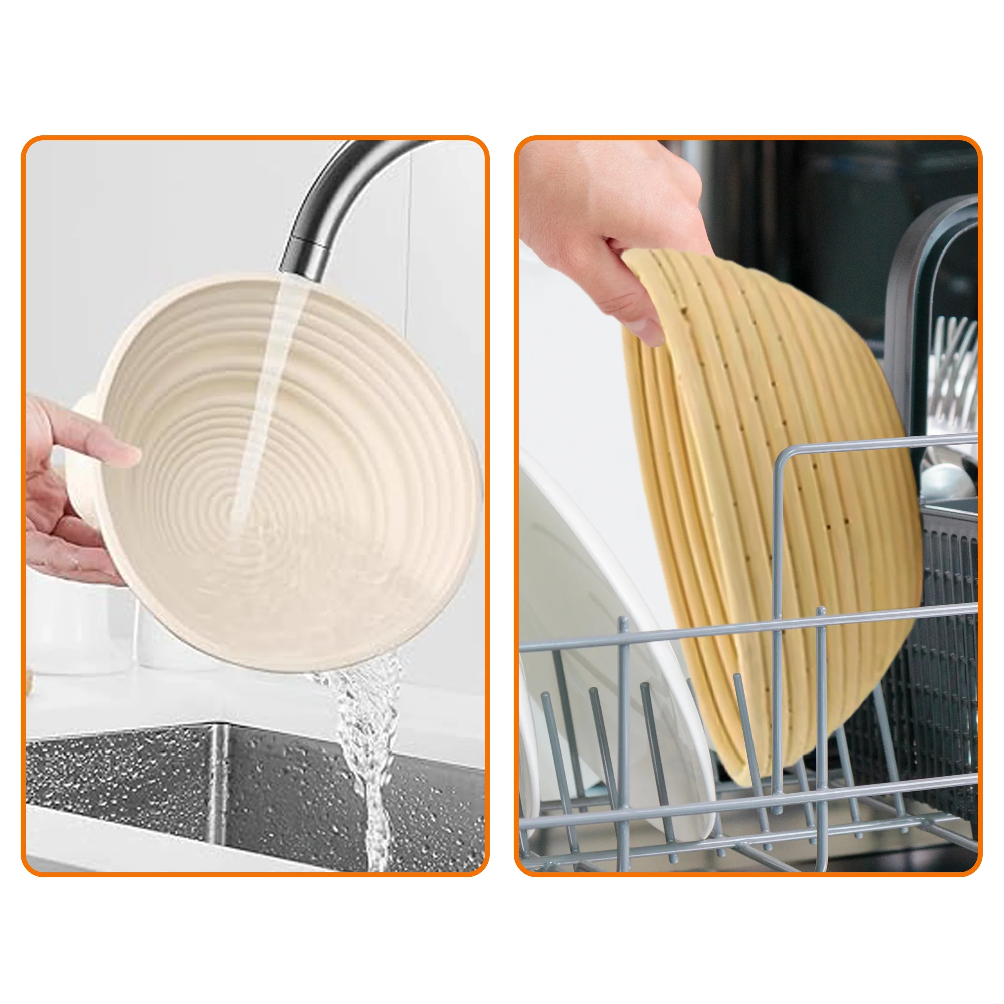 Cheer Collection 2-Piece Bread Proofing Basket Set – Premium Round Rattan Sourdough Banneton Kit with Essential Baking Tools - Image 7