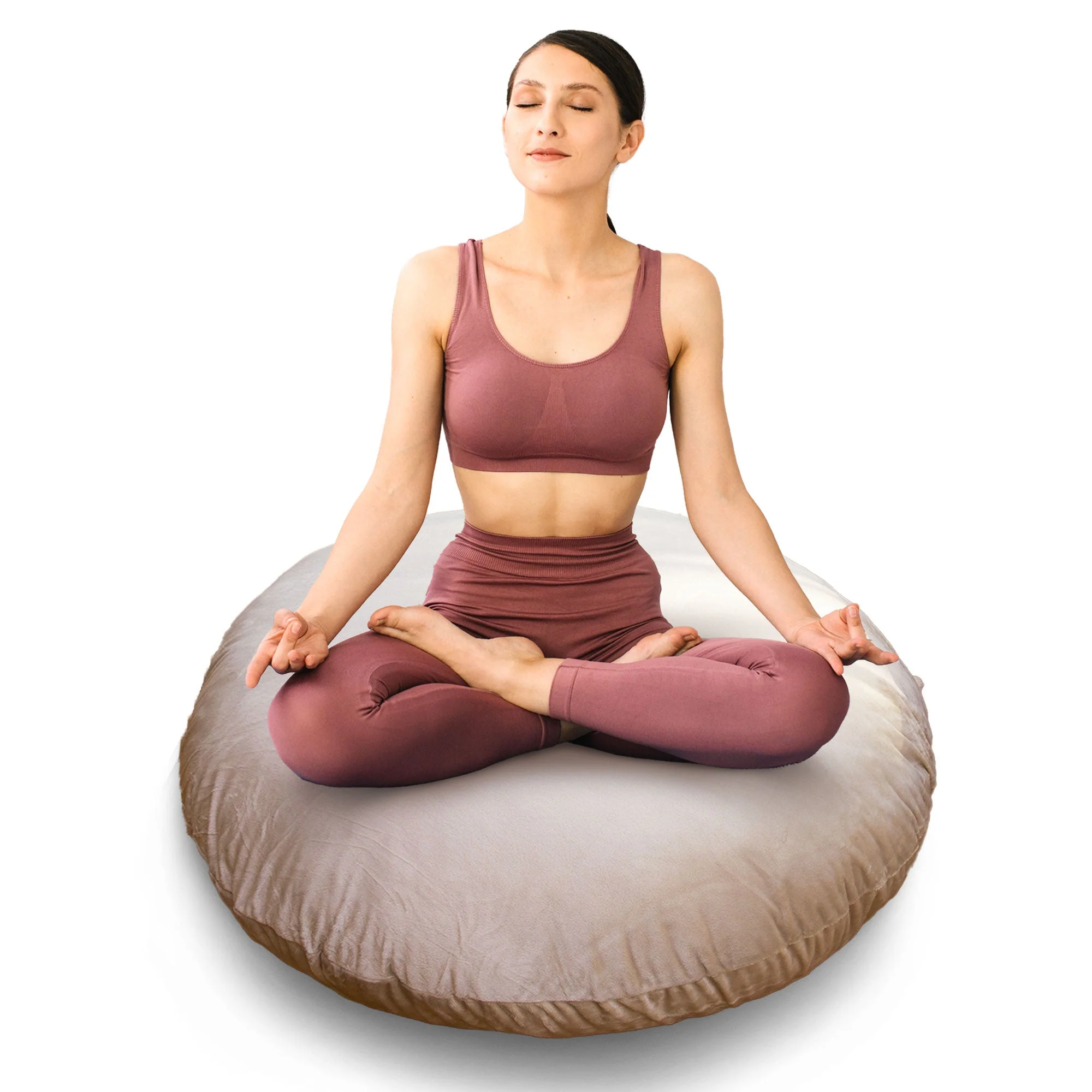 Cheer Collection 32" Round Floor Pillow for Preppy Room Decor - Soft Meditation Yoga Cushion with Insert - Image 68