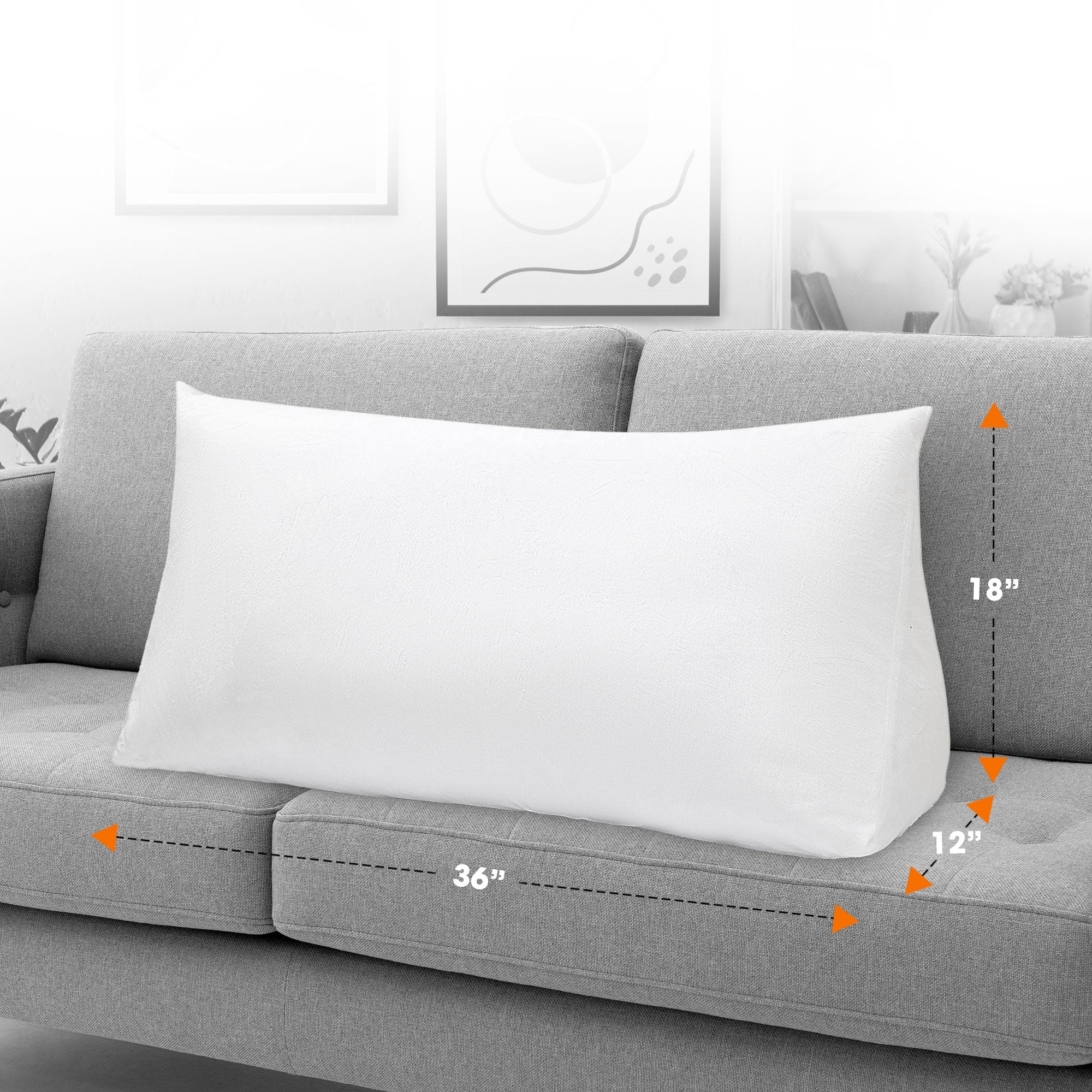 Cheer Collection and Plush Wedge Pillow for Reading in Bed or Sleep Elevation - Image 33