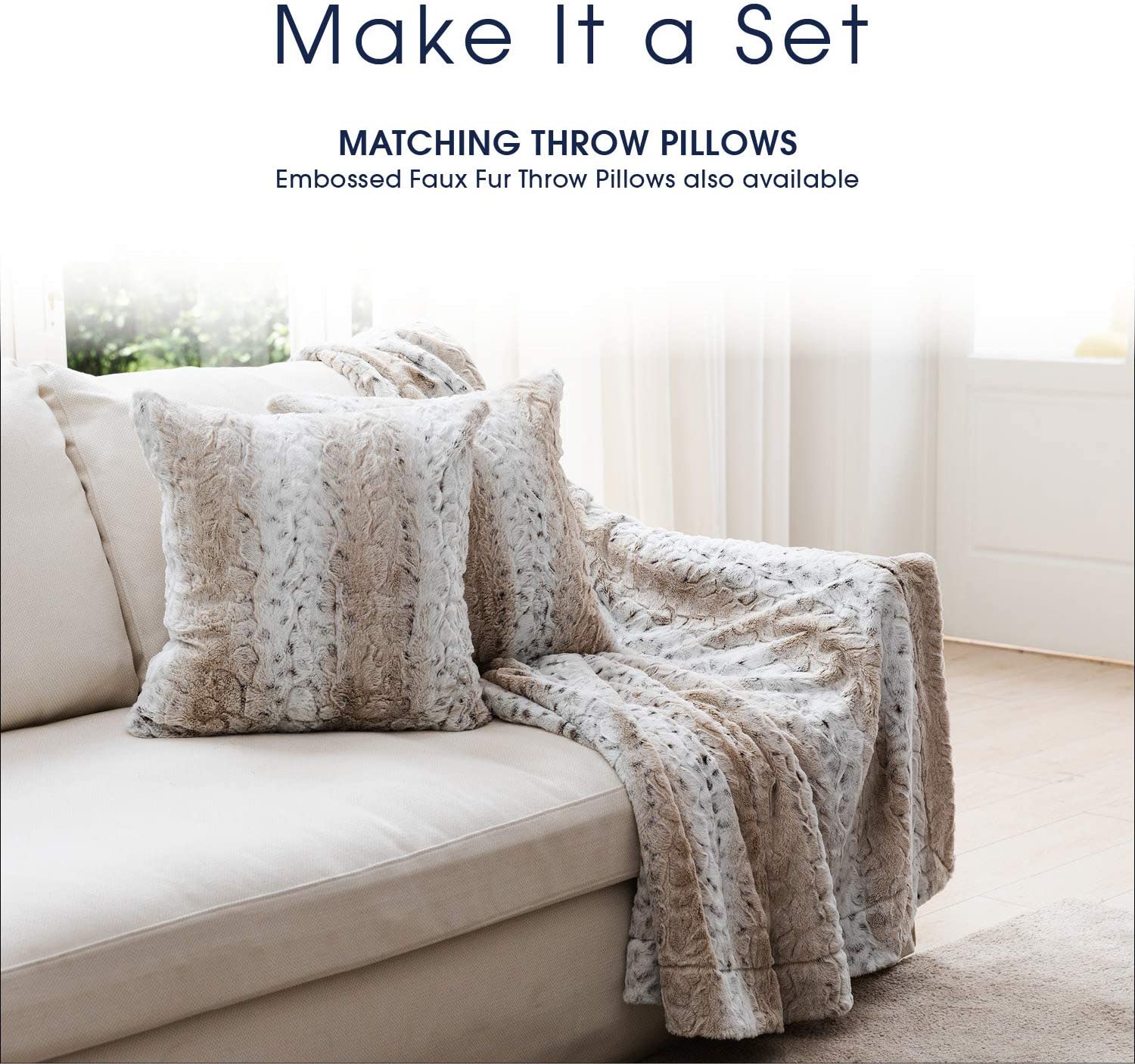 Cheer Collection Embossed Faux Fur Throw Blanket - Ultra Soft Fuzzy Blanket - Image 17