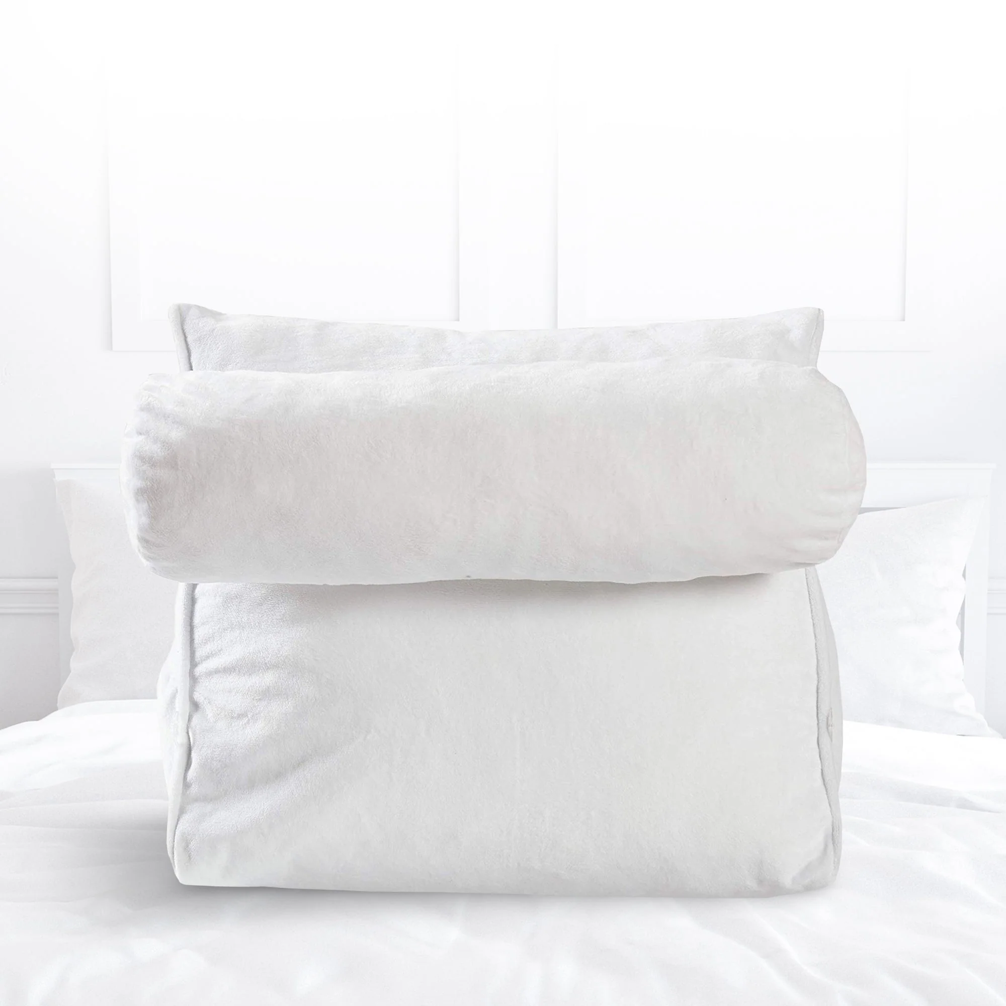 Cheer Collection Extra Large Wedge Shaped Reading and TV Pillow with Adjustable Neck Pillow - Image 27