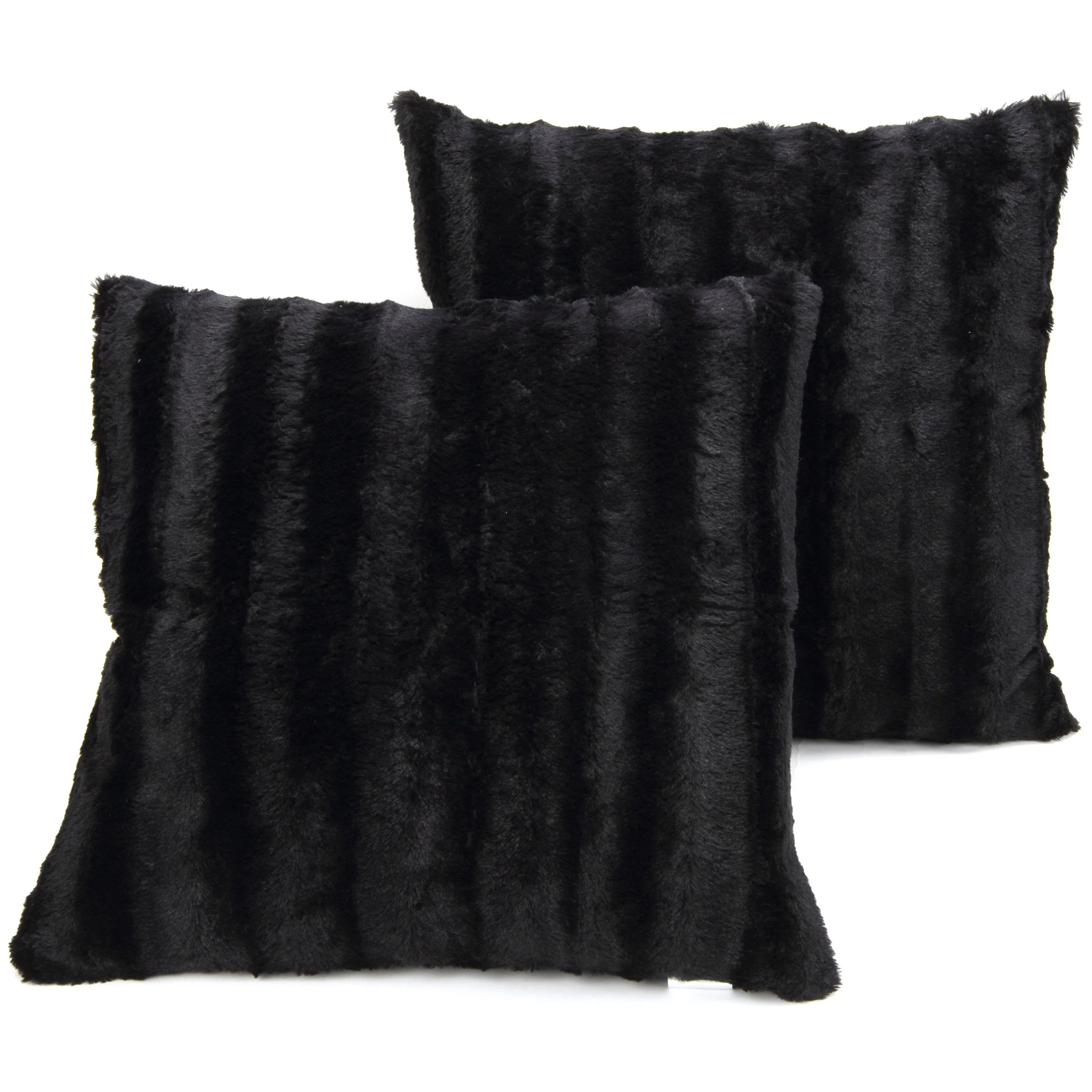 Cheer Collection Faux Fur Square Decorative Pillow 18x18 (Set of 2) - Image 12