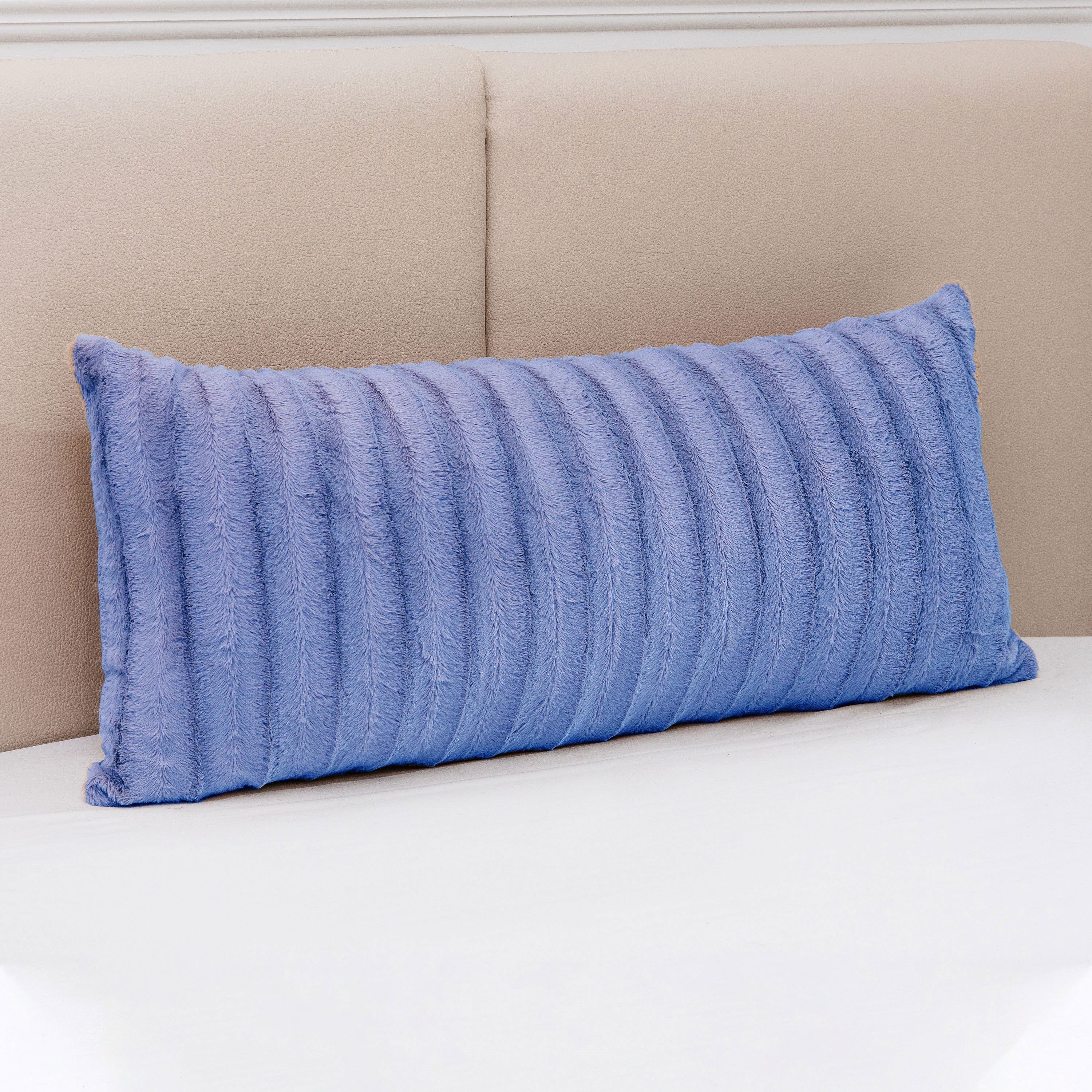Cheer Collection Faux Fur Throw Pillow - 18" x 40" Long Decorative Body Pillow for Bed or Couch - Image 5