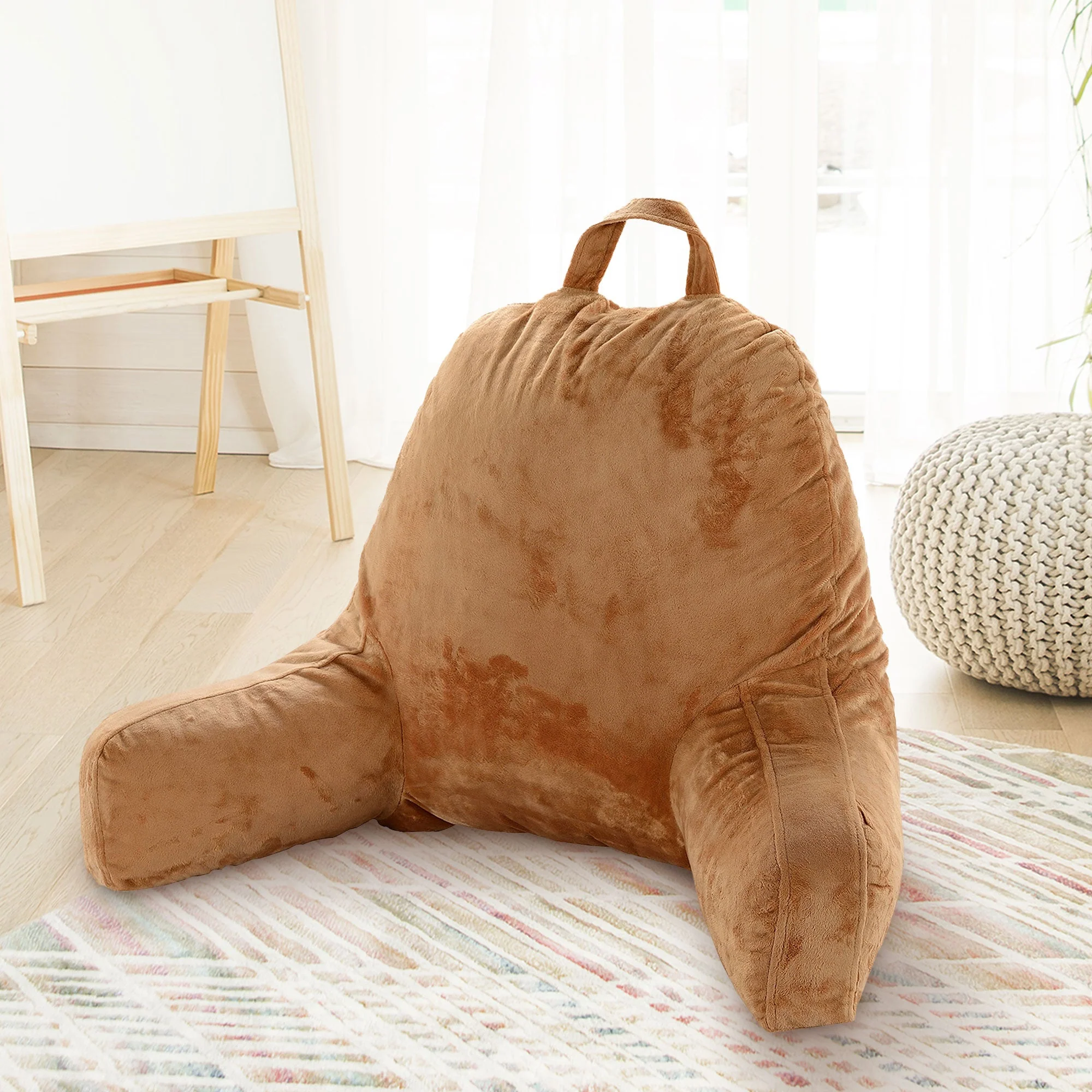 Cheer Collection Kids Size Reading Pillow with Arms for Sitting Up in Bed - Image 12