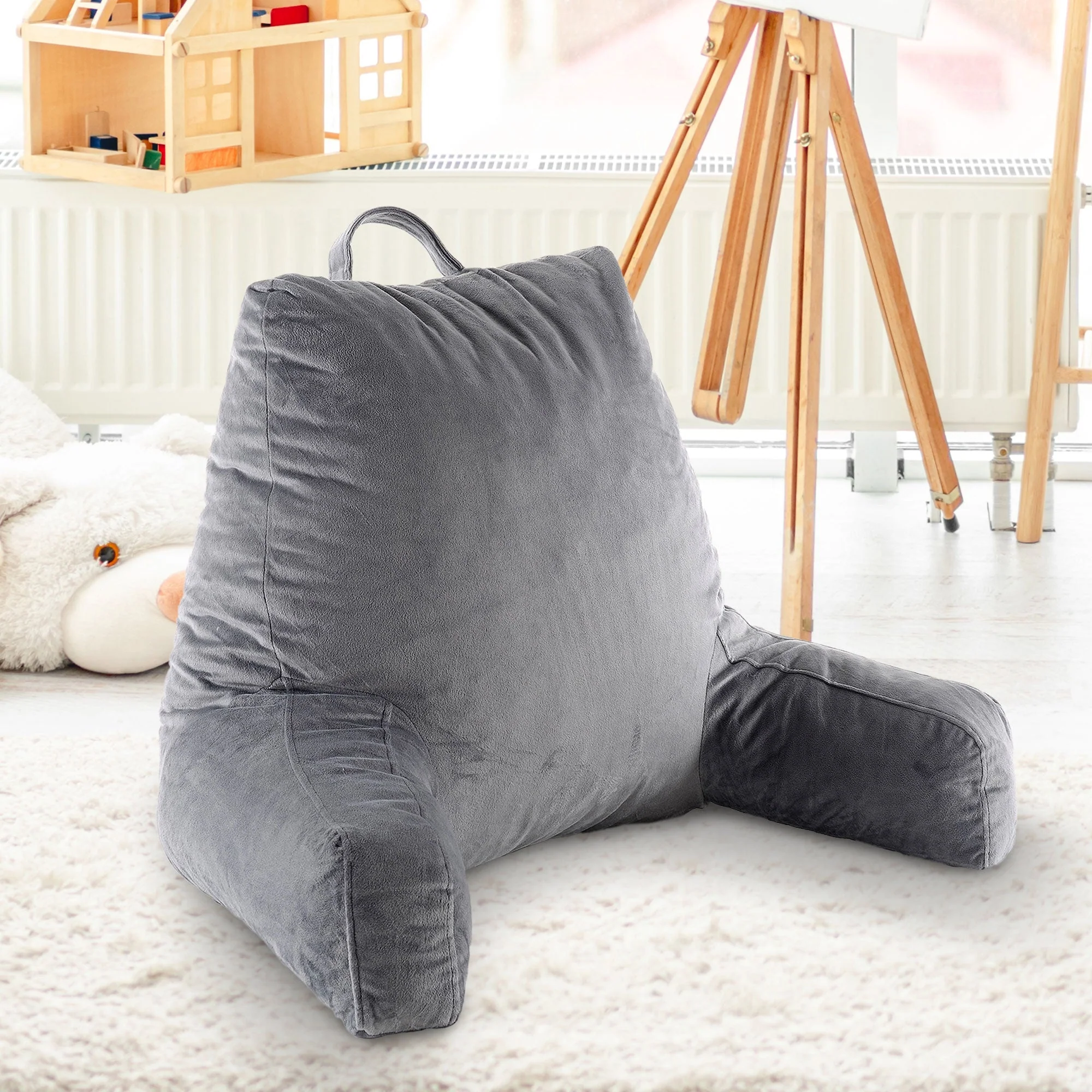 Cheer Collection Kids Size Reading Pillow with Arms for Sitting Up in Bed - Image 15