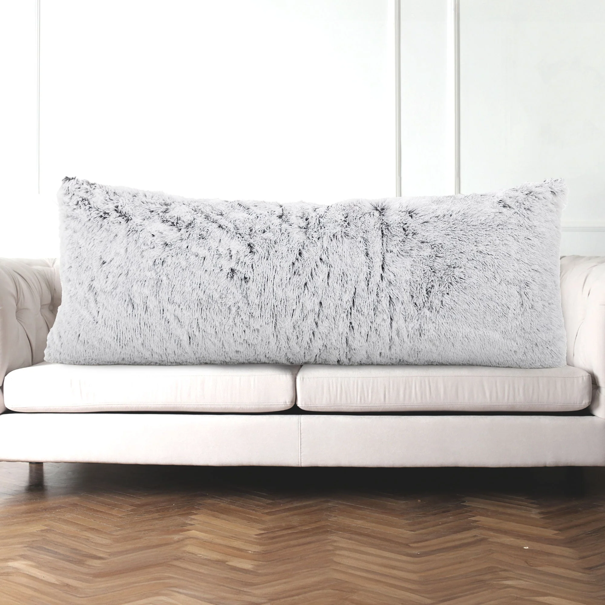 Cheer Collection Long Hair Shaggy Body Pillow 20" x 54" - Image 29