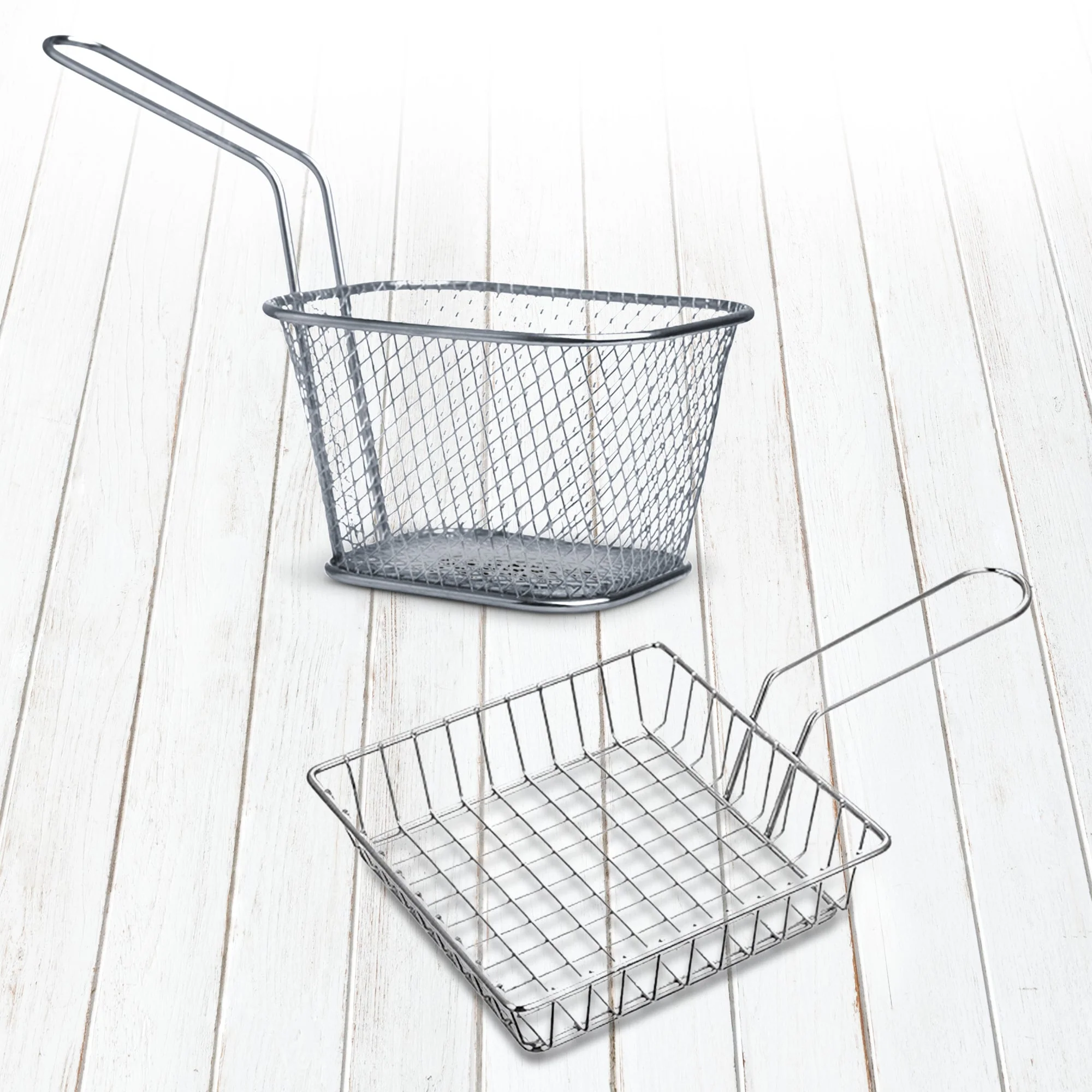 Cheer Collection Mini French Fries Baskets 4 Pack, Deep Fryer Basket, 4 Pack - Image 7