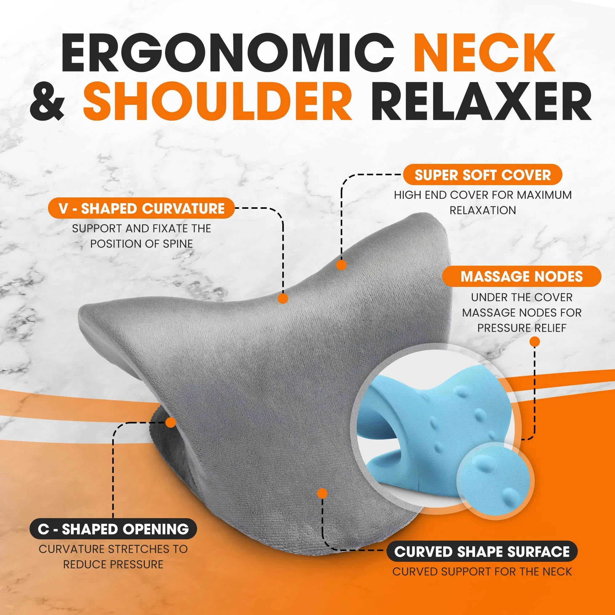 Cheer Collection Neck and Shoulder Relaxer with Washable Cover - Neck Stretcher Shoulder Pain Relief - Image 5