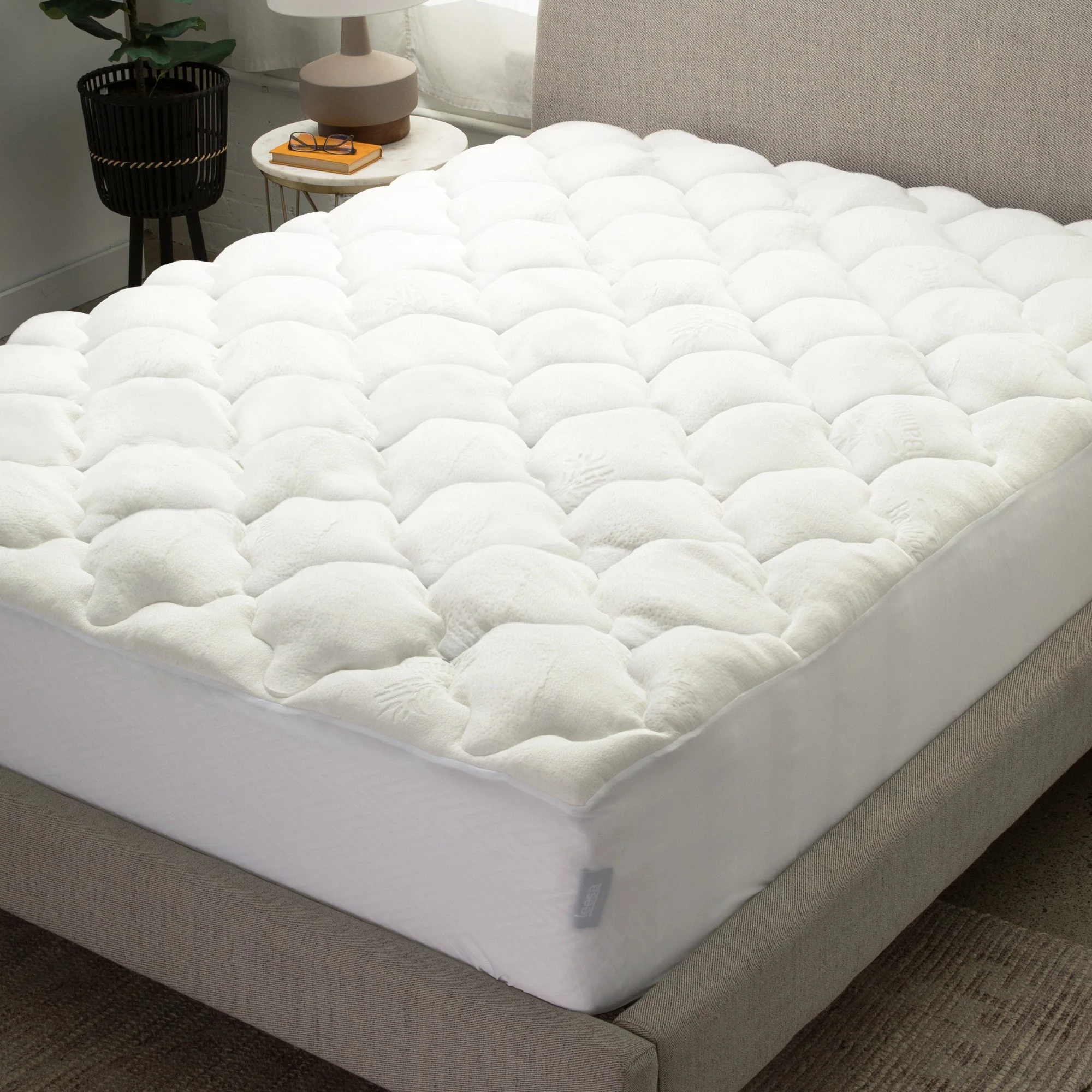 Cheer Collection Plush Bamboo Mattress Topper - Assorted Sizes - Image 2