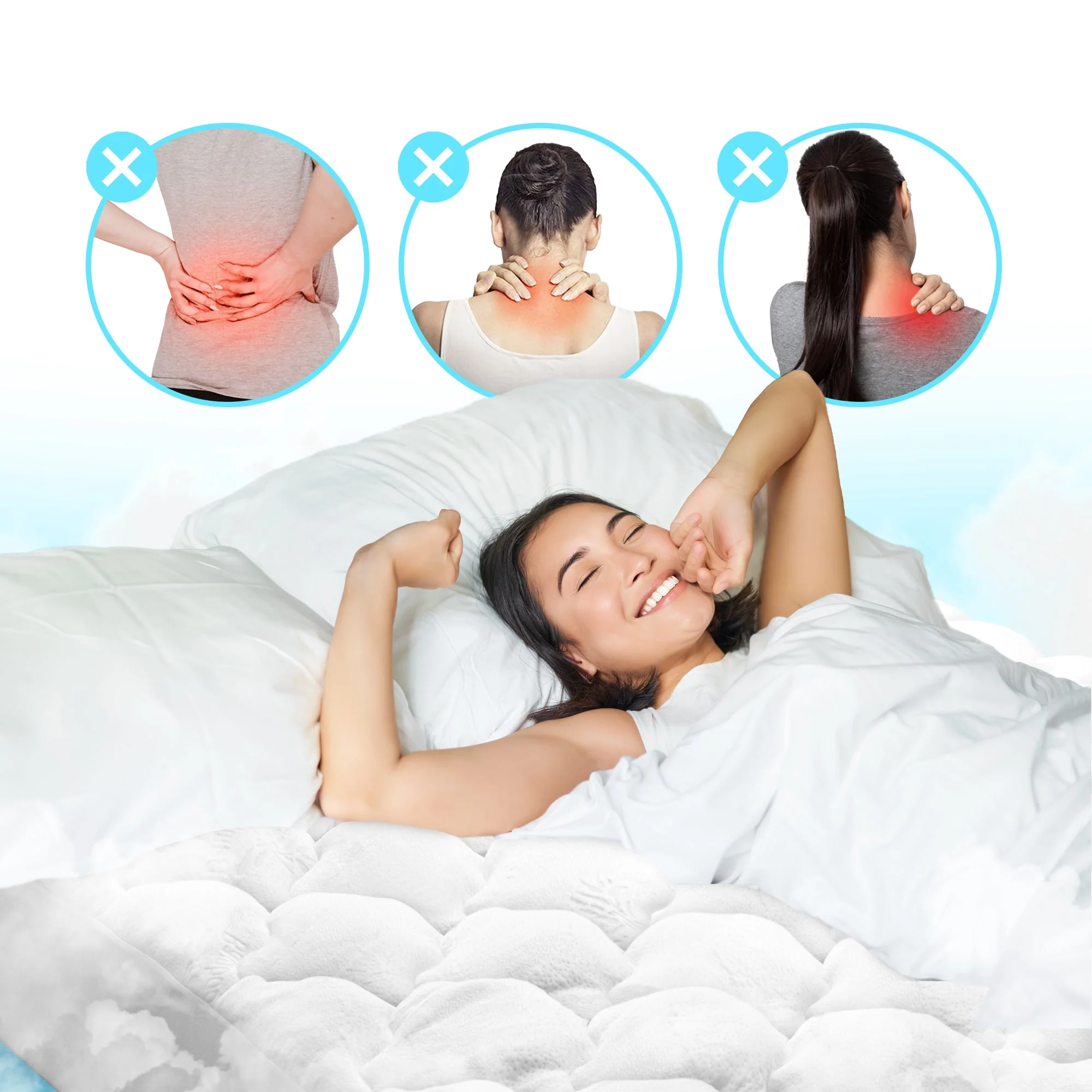 Cheer Collection Plush Bamboo Mattress Topper - Assorted Sizes - Image 23