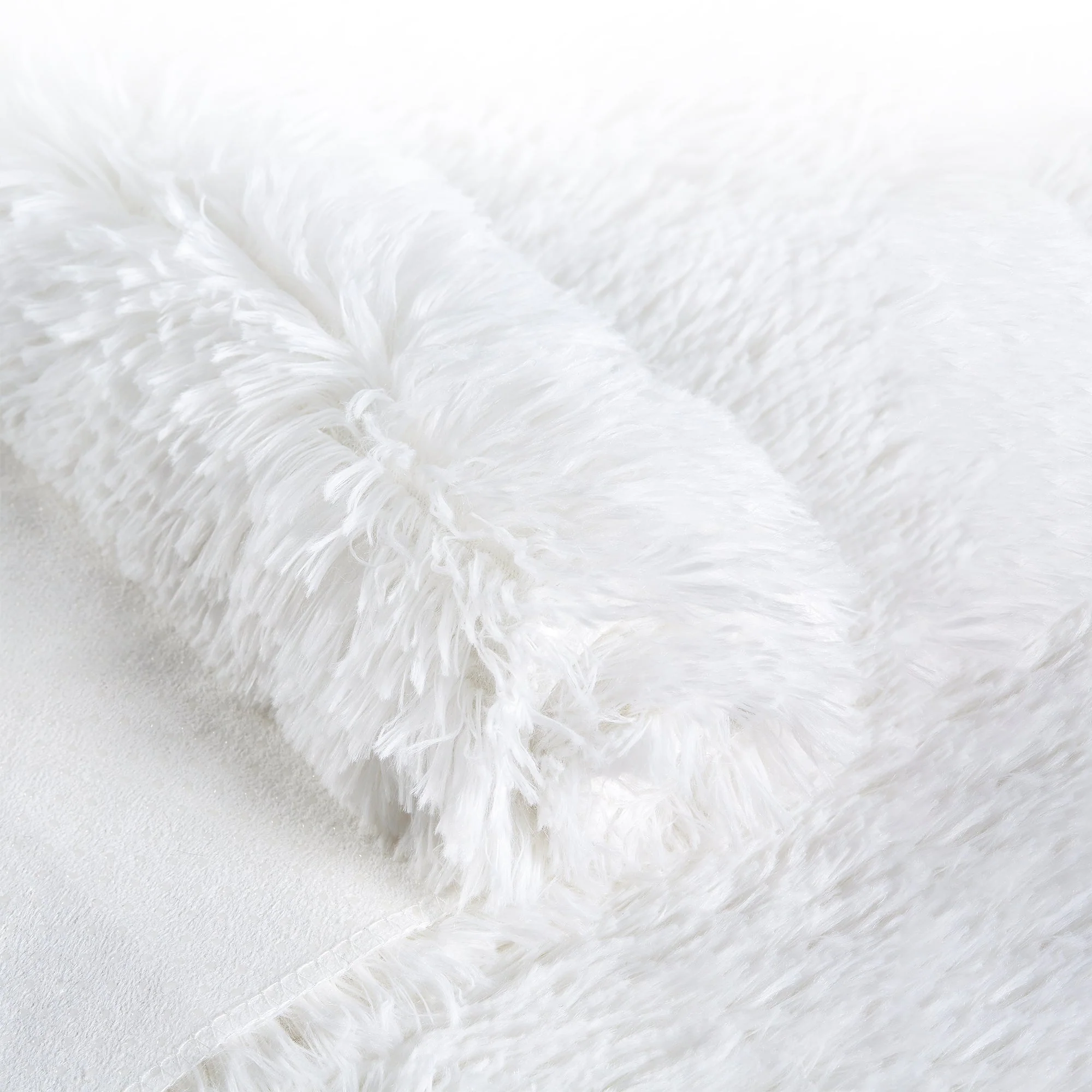 Cheer Collection Plush Shaggy Hair Area Fuzzy Rug - 5' Round - Image 6