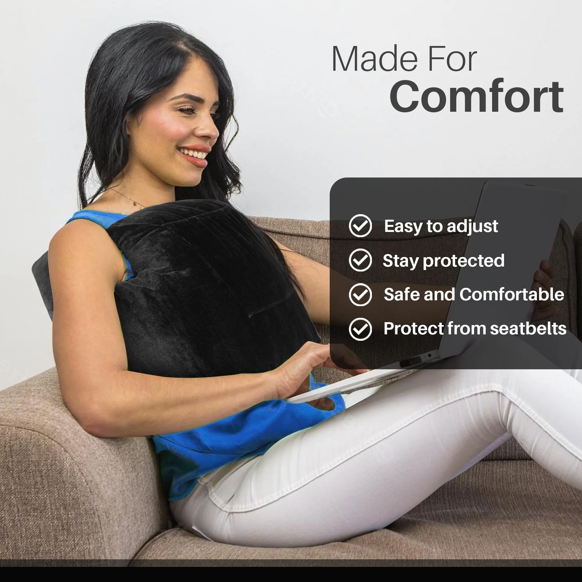 Cheer Collection Post Mastectomy Pillow - Post Surgery Chest Protection Pillow - Image 2