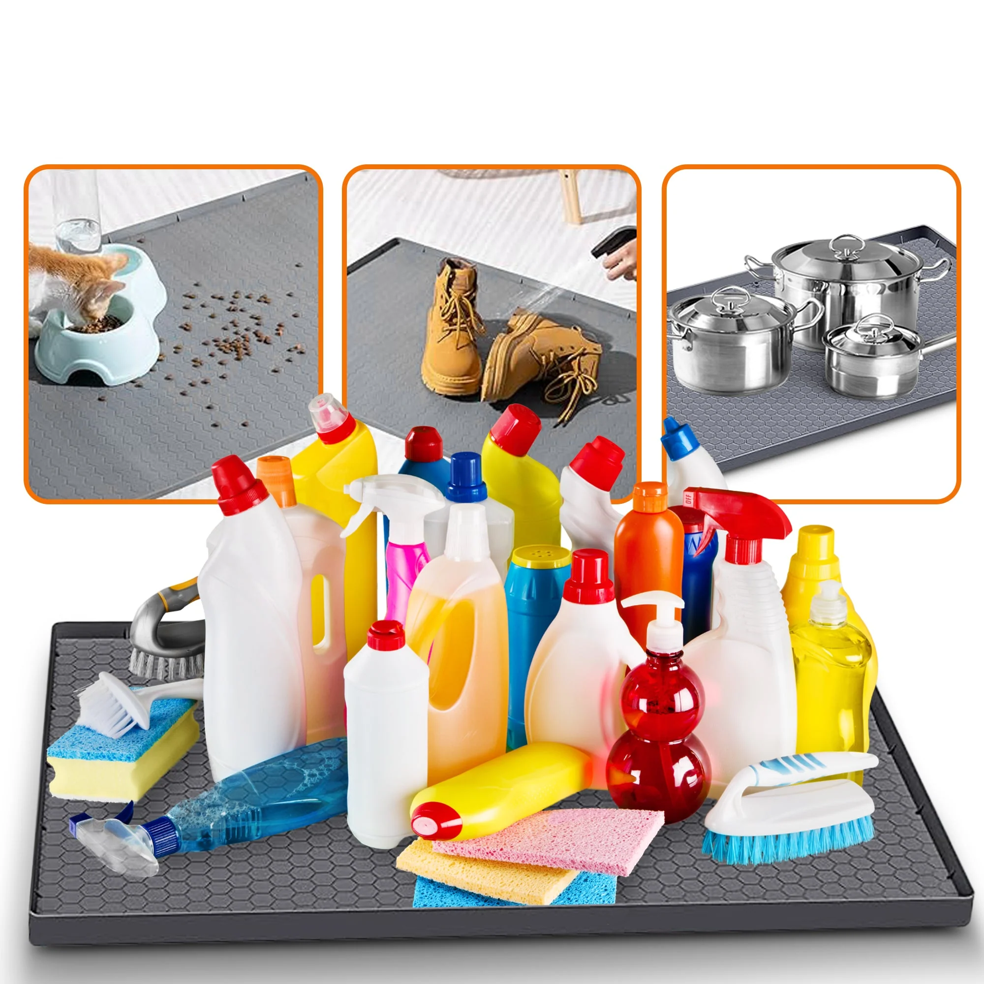 Cheer Collection Premium Silicone Undersink Mat – Waterproof, Non-Slip, Drainage Design - Image 43