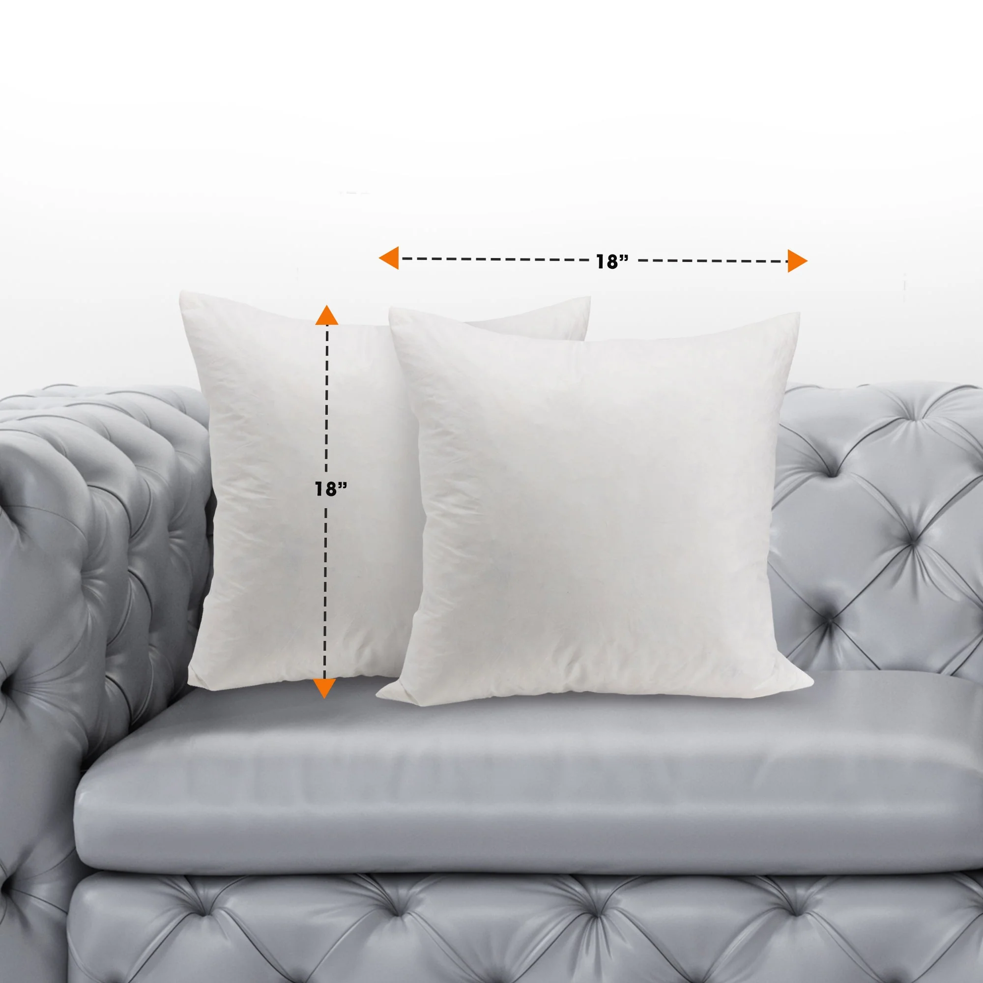 Cheer Collection Set of 2 Down and Feather Throw Pillow Insert | Square Couch Cushion Pillow Form, Sham Stuffer - Image 10