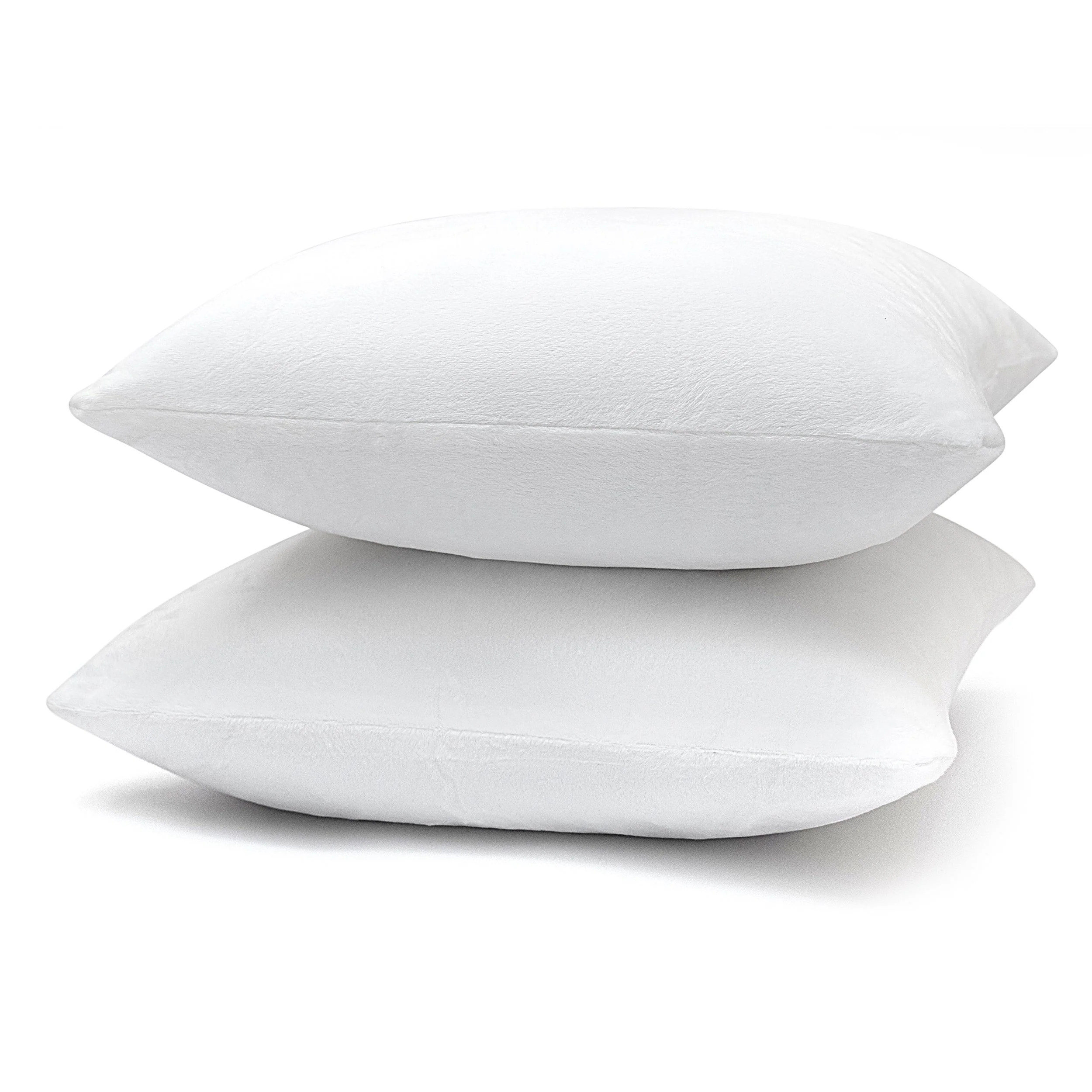 Cheer Collection Velour Throw Pillows - Set of 2 Decorative Couch Pillows - 18" x 18" - Image 14