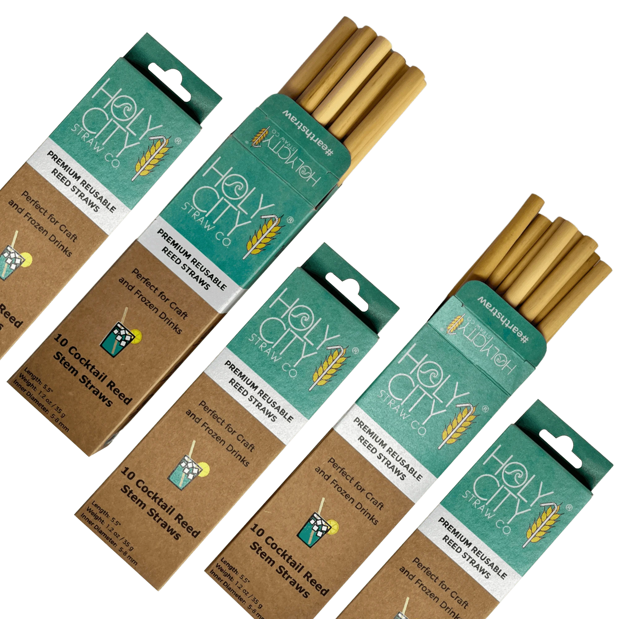 Cocktail Reusable Reed Straws | 5 Pack Bundle by Holy City Straw Company - Image 9