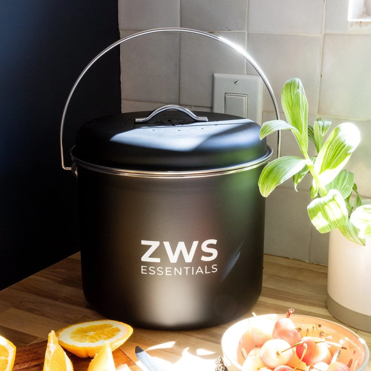 Countertop Compost Bin- Stainless Steel, Kitchen Compost Bin, 6.5 Liter, Plastic-Free - Image 2