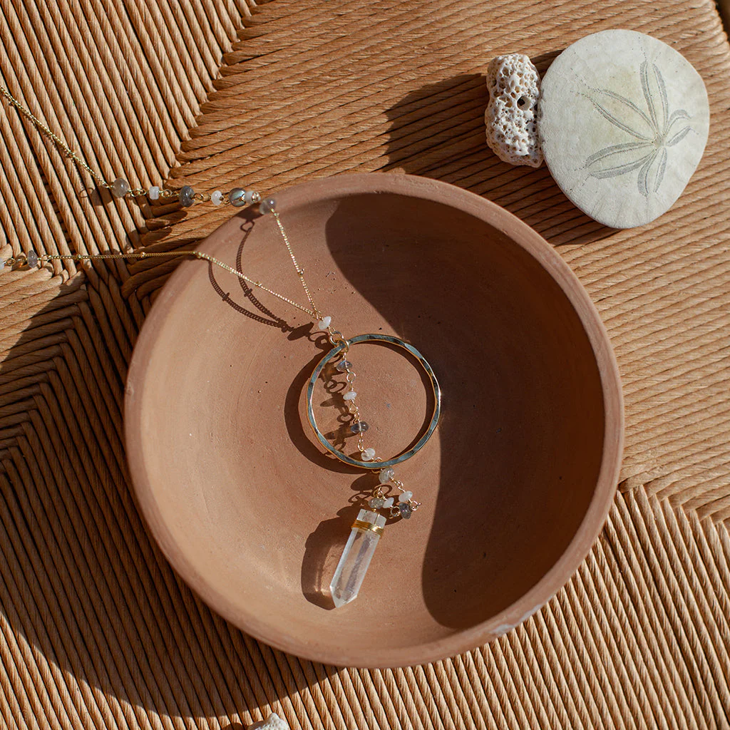 Crystal Halo Y Necklace by SLATE + SALT - Image 3