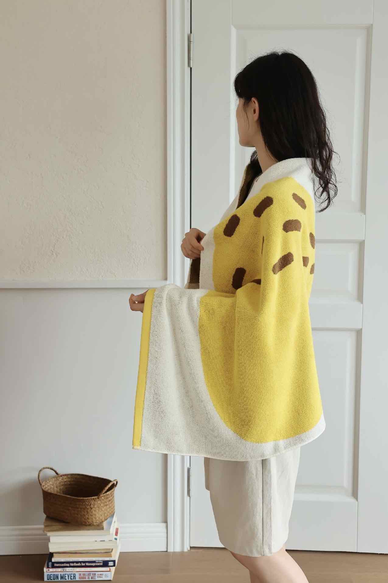 Cute Whimsical Pear Bath Towel - Ultra Soft, Absorbent, 100% Staple Cotton - Image 5