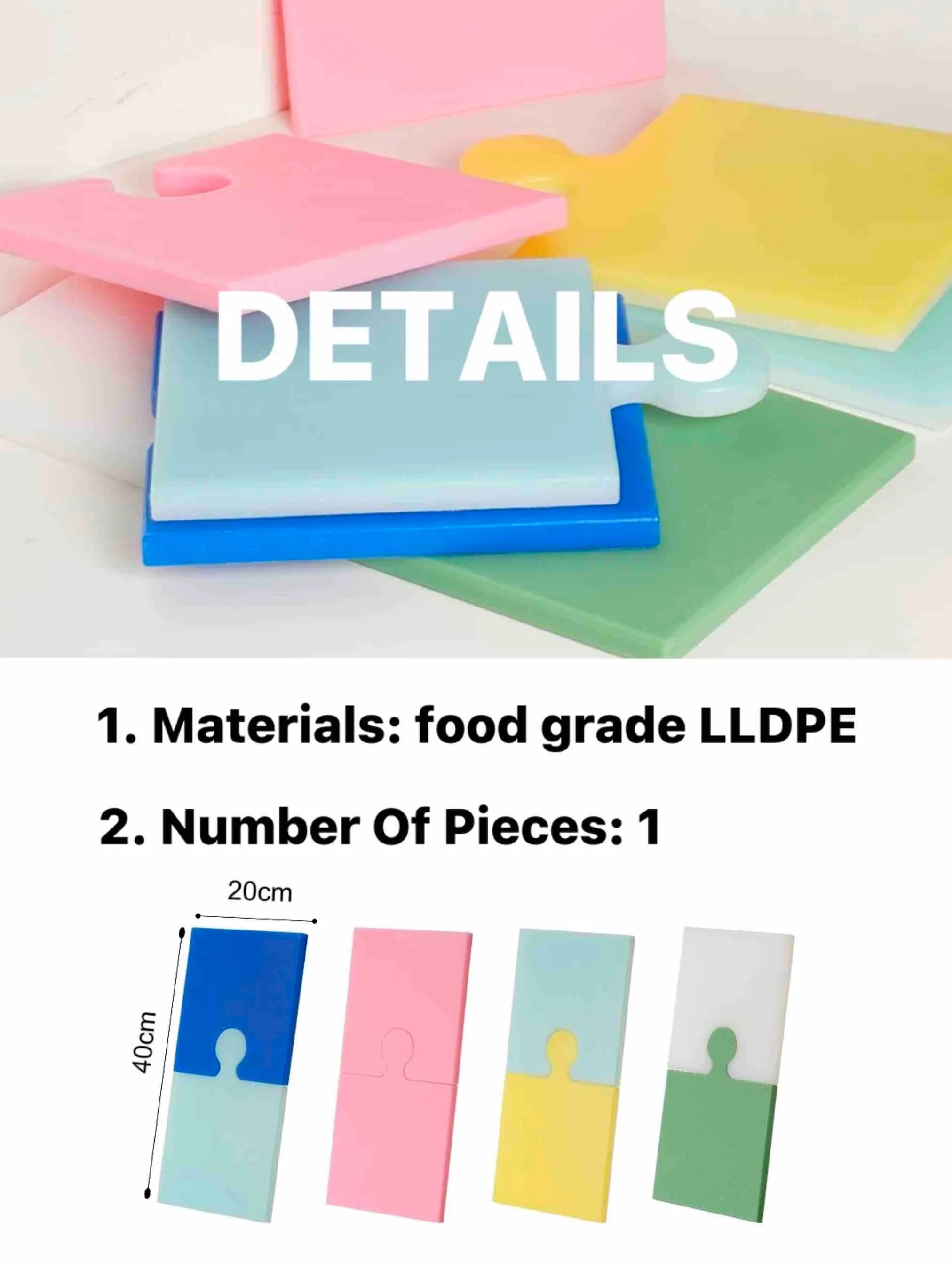 Dopamine Puzzle Cutting Board, Detachable Mould-Proof Serving Board - Image 15
