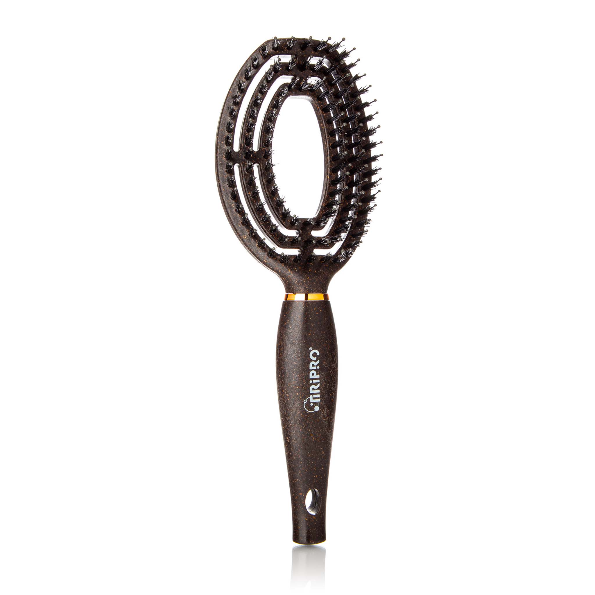 Eco-Friendly 2in1 Thermal Hair Brush with Vented Spiral Design (Coffee Grounds) - Image 8
