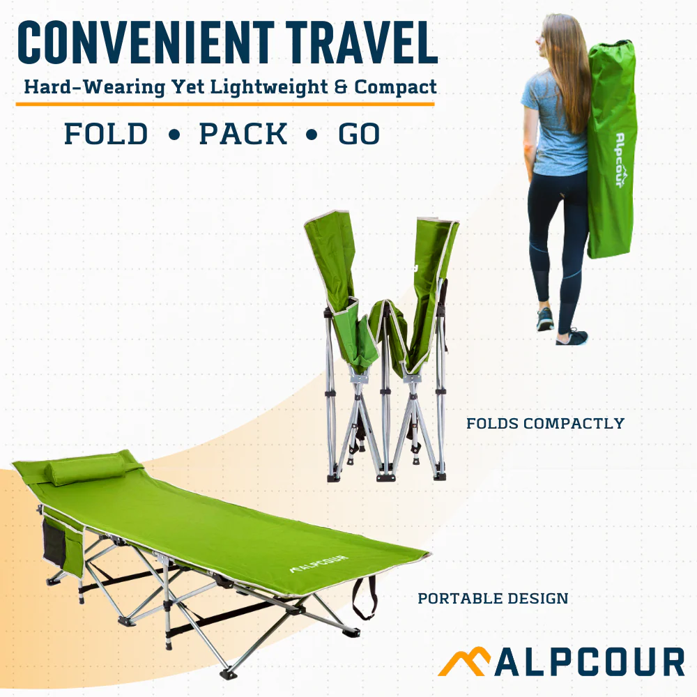 Folding Camping Cot - Large - Image 2