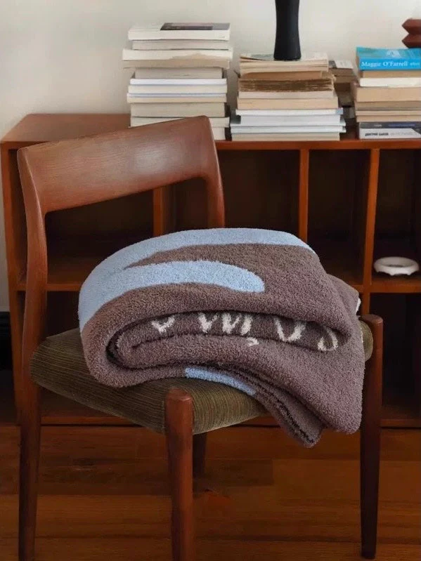 Funky Cat Throw Blanket - Cute Whimsical Earthy Tone - Image 11