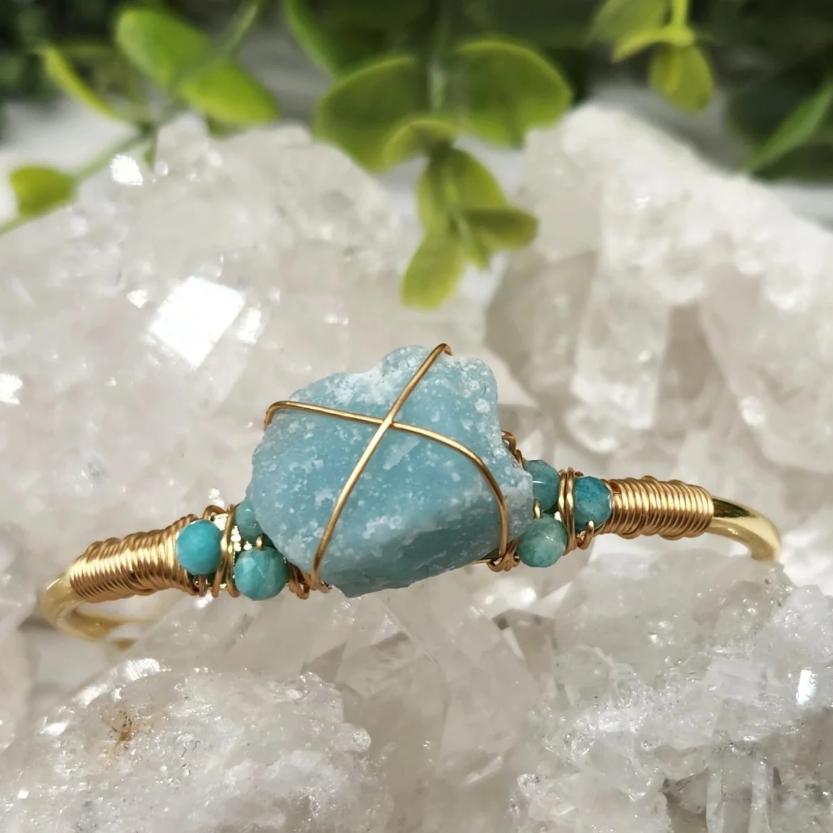 Gemstone Wire-Wrapped Bracelet - Image 5